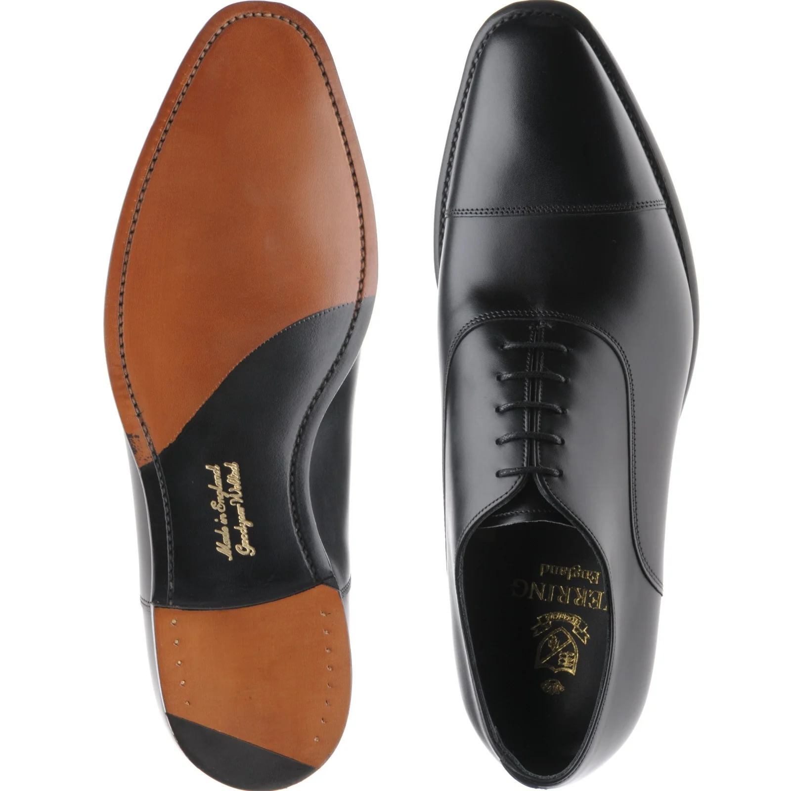 Herring Churchill II mens Oxfords in black calf - Image 3