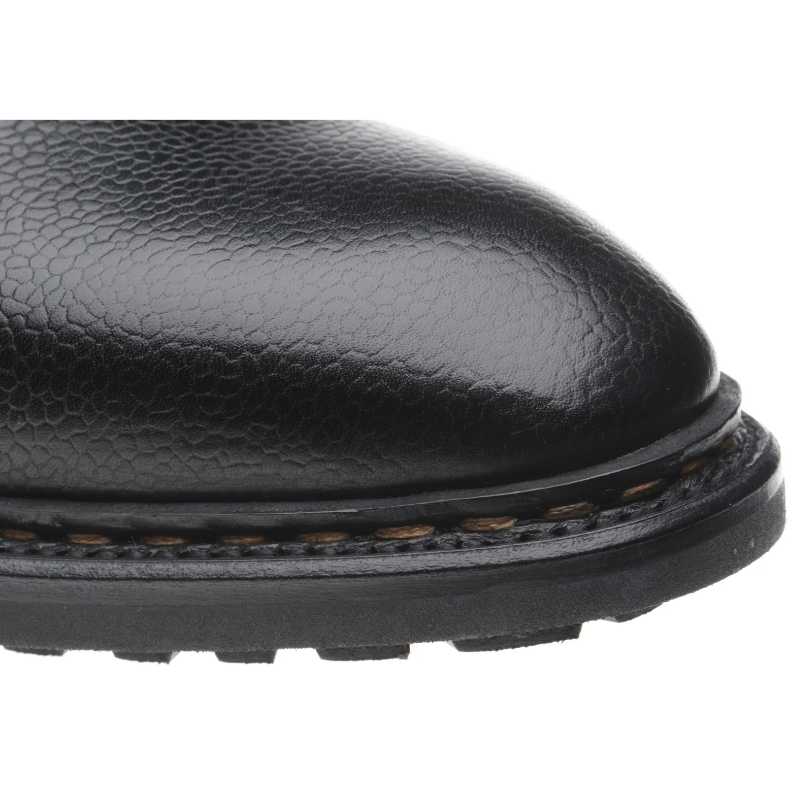 Herring Churchstow Norwegian mens rubber-soled boots in black grain - Image 5
