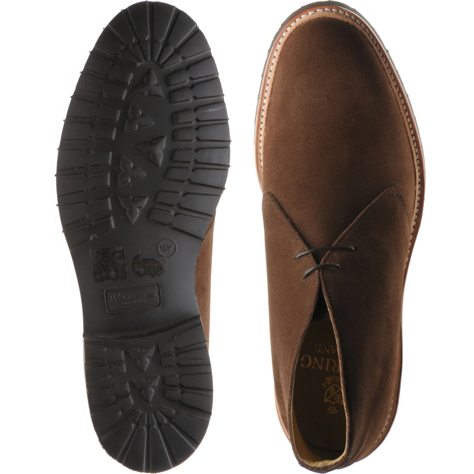 Herring Cirencester mens rubber-soled boots in castagnia suede - Image 3