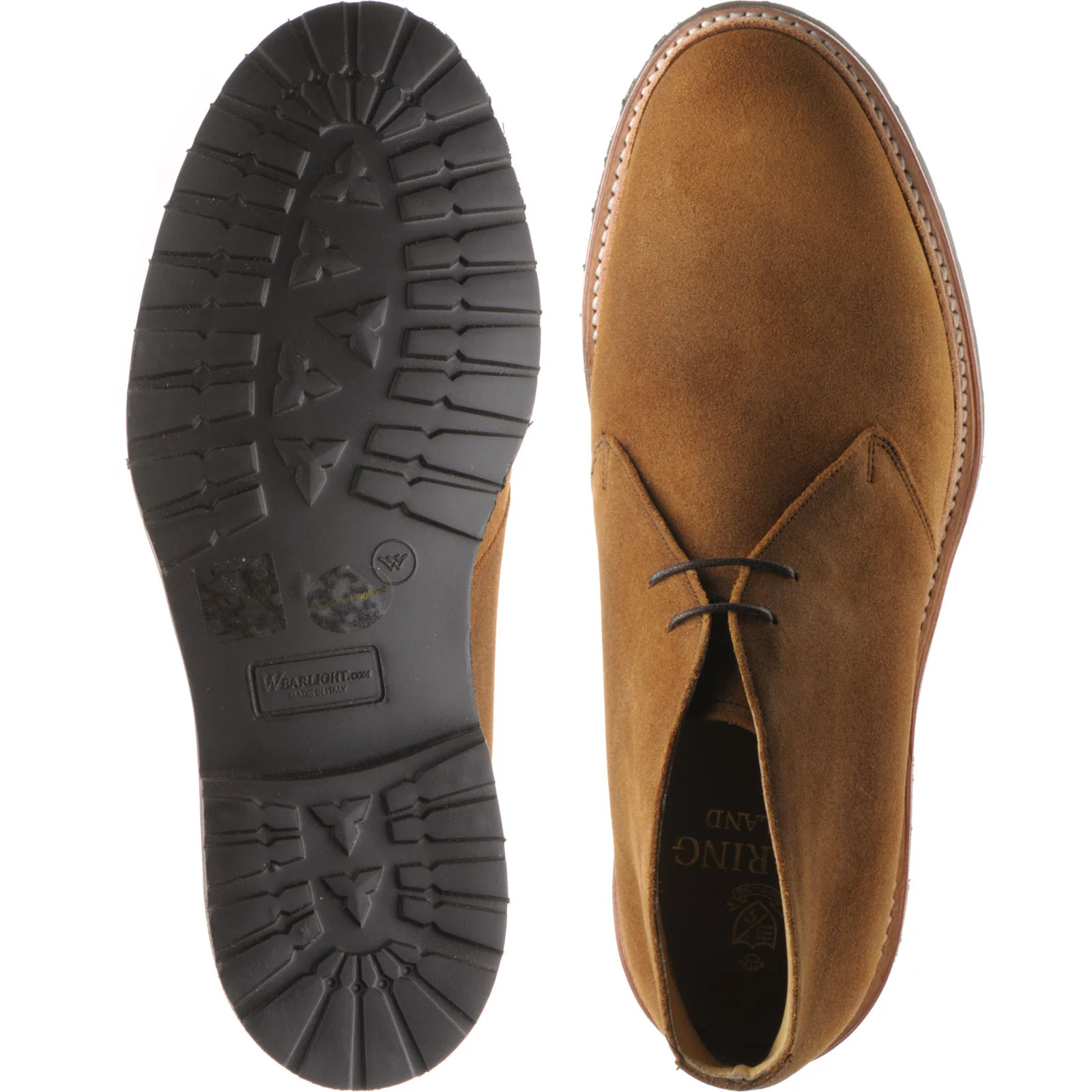 Herring Cirencester mens rubber-soled boots in waxy snuff suede - Image 3
