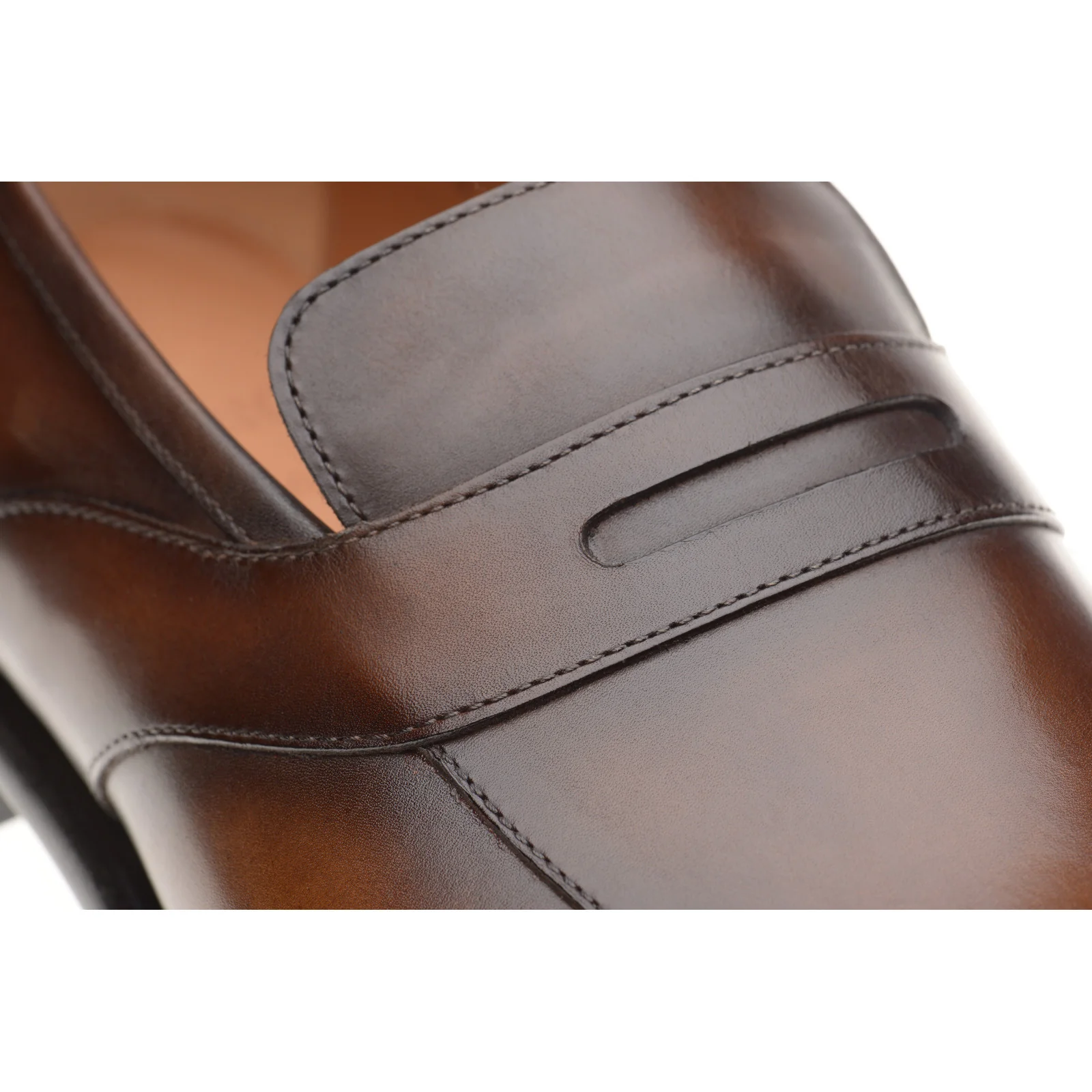 Herring Cleveland mens loafers in tobacco calf - Image 5