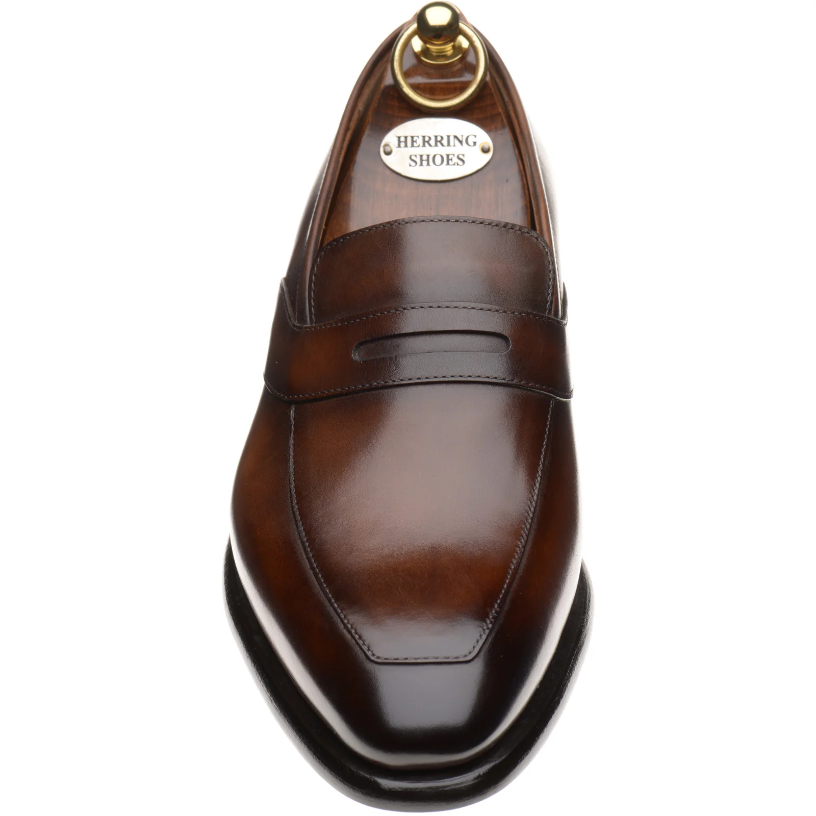 Herring Cleveland mens loafers in tobacco calf (second) - Image 2