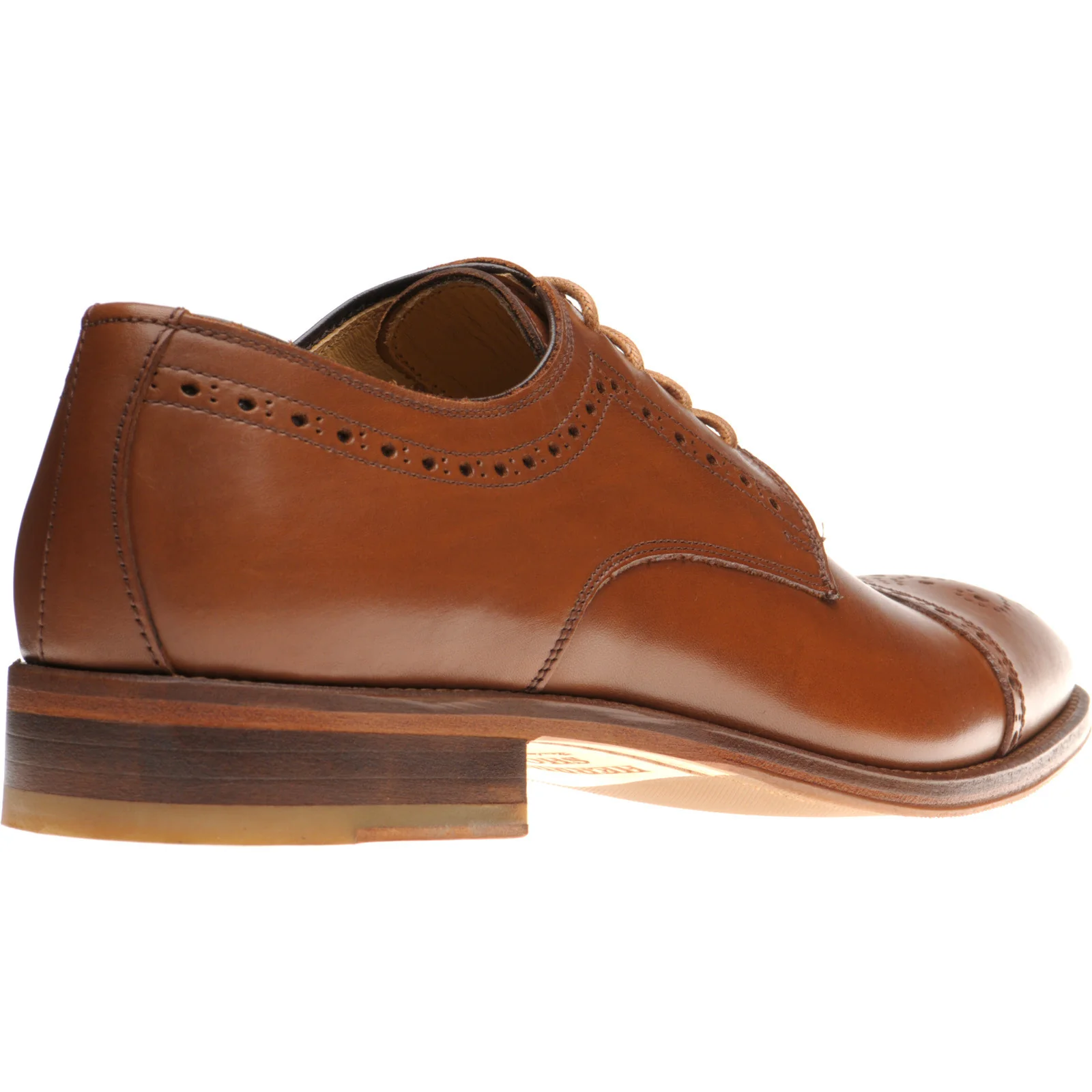 Herring Clifton mens hybrid-soled semi-brogues in tan calf (second) - Image 4