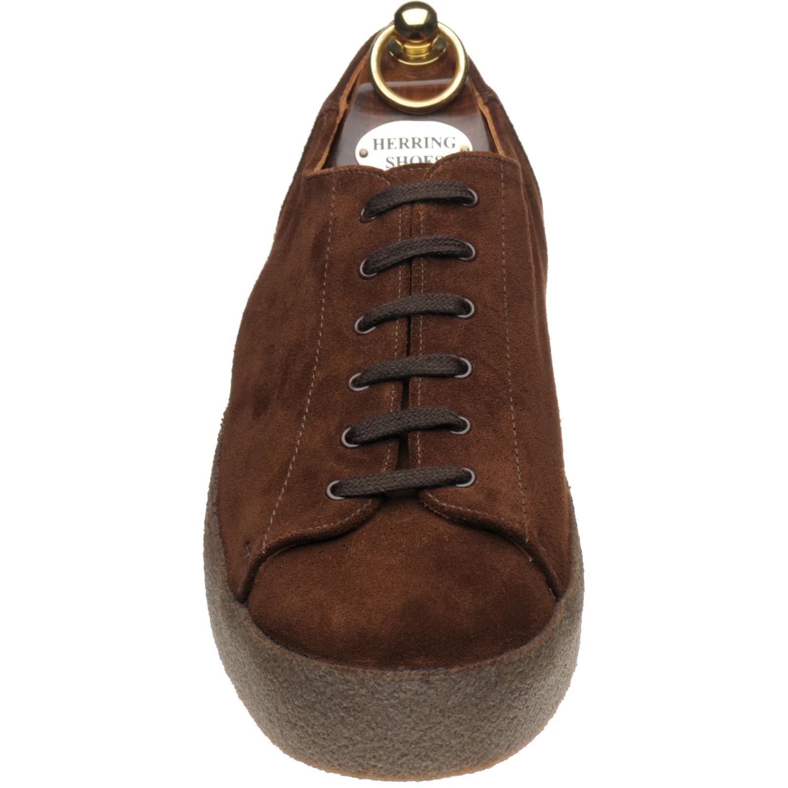 Herring Clyde mens rubber-soled Derby shoes in polo suede - Image 2