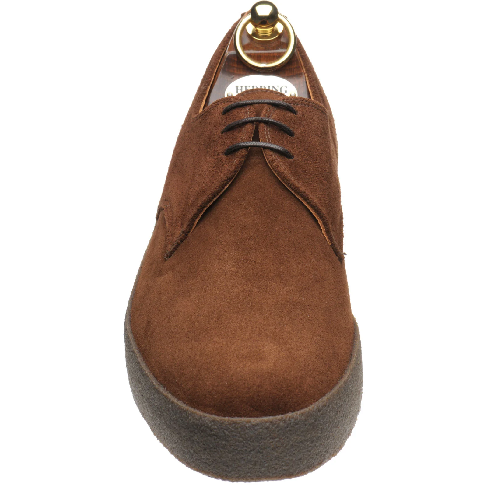 Herring Cobra mens rubber-soled Derby shoes in polo suede - Image 2