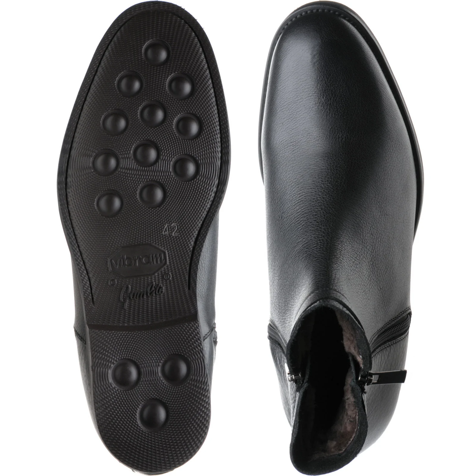 Herring Copenhagen (Warm Lined) mens rubber-soled Chelsea boots in black calf - Image 3