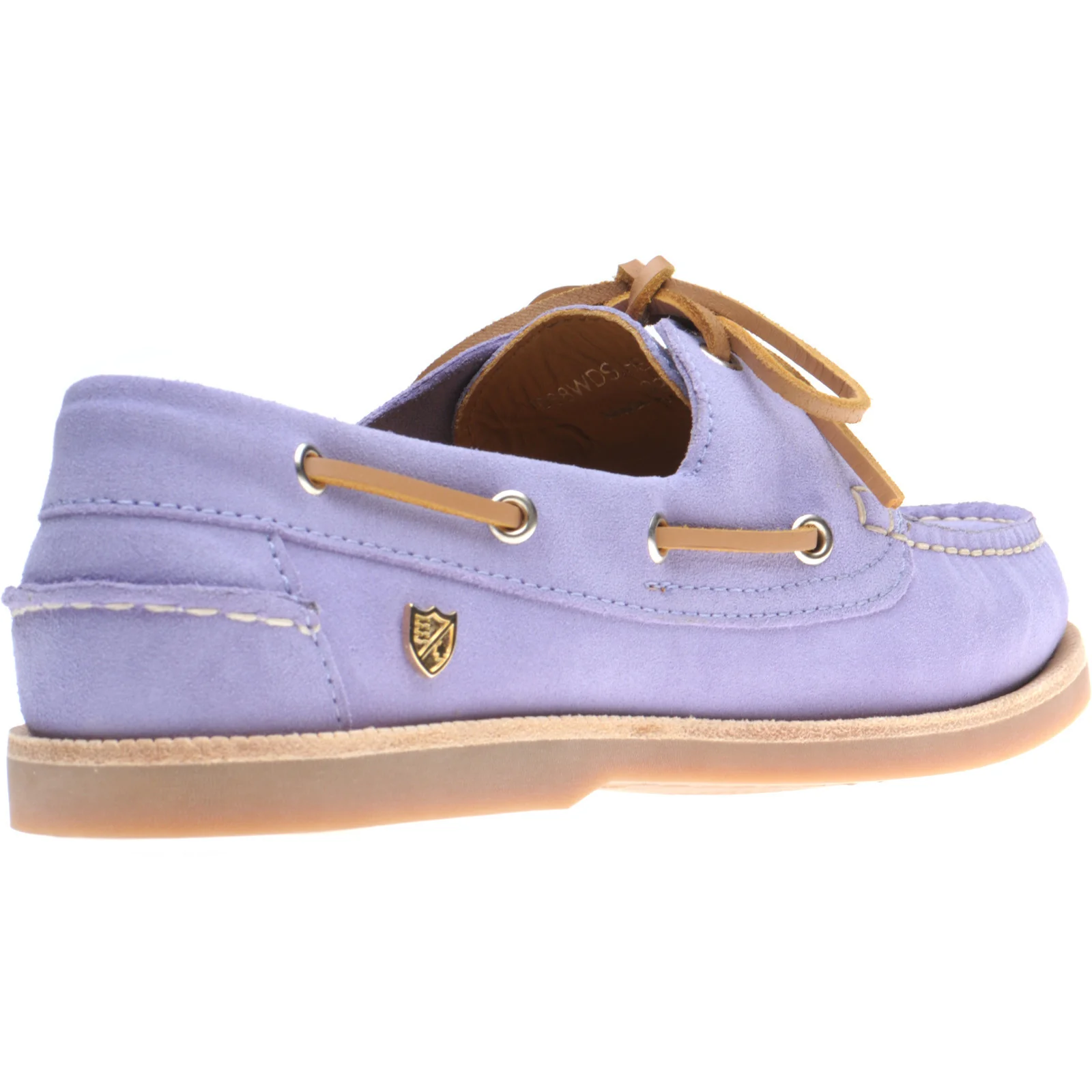 Herring Cordelia ladies rubber-soled deck shoes in lilac suede - Image 4