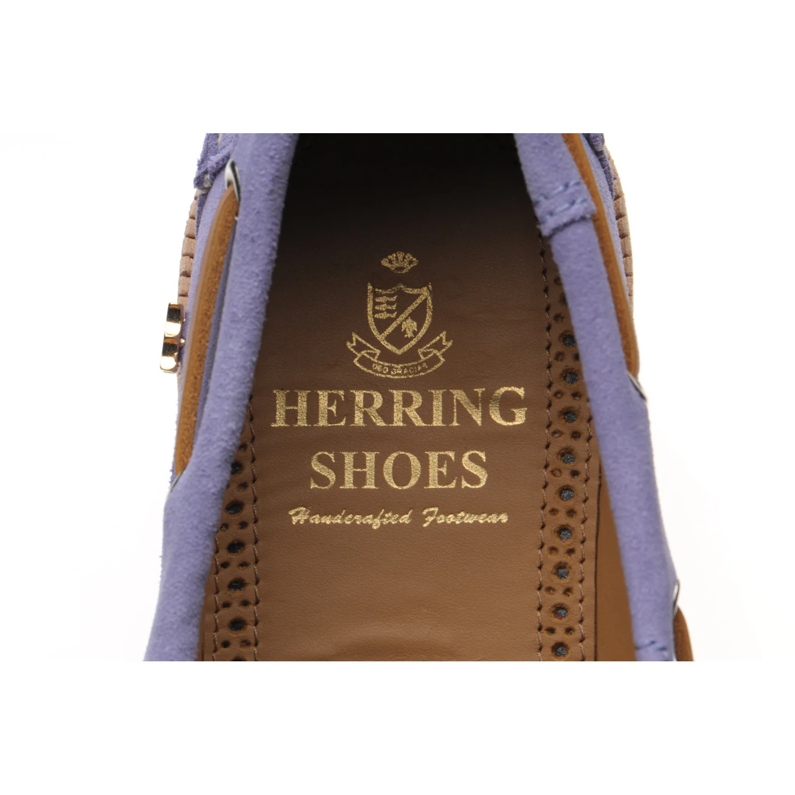 Herring Cordelia ladies rubber-soled deck shoes in lilac suede - Image 5