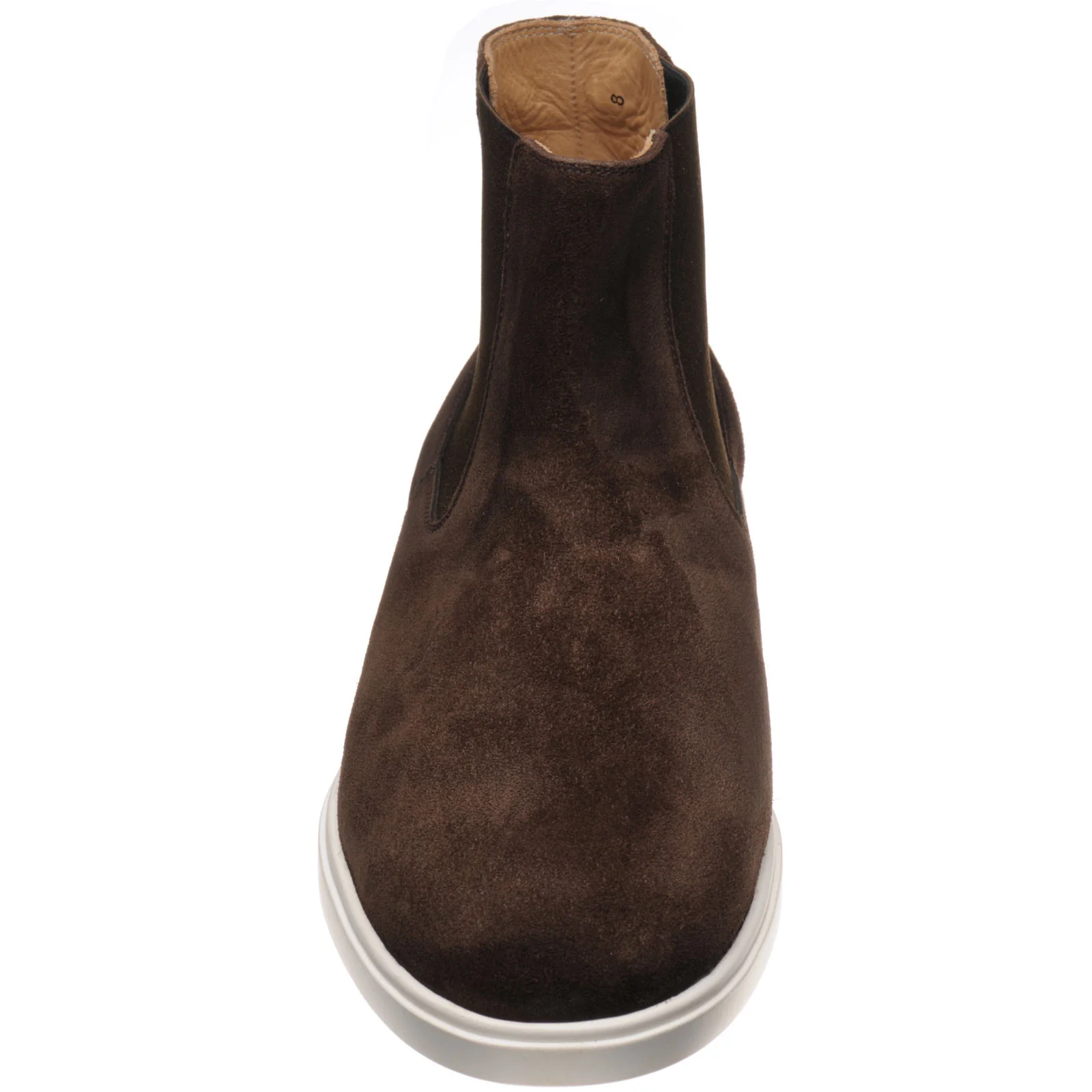 Herring Corvette mens rubber-soled Chelsea boots in dark brown suede - Image 2