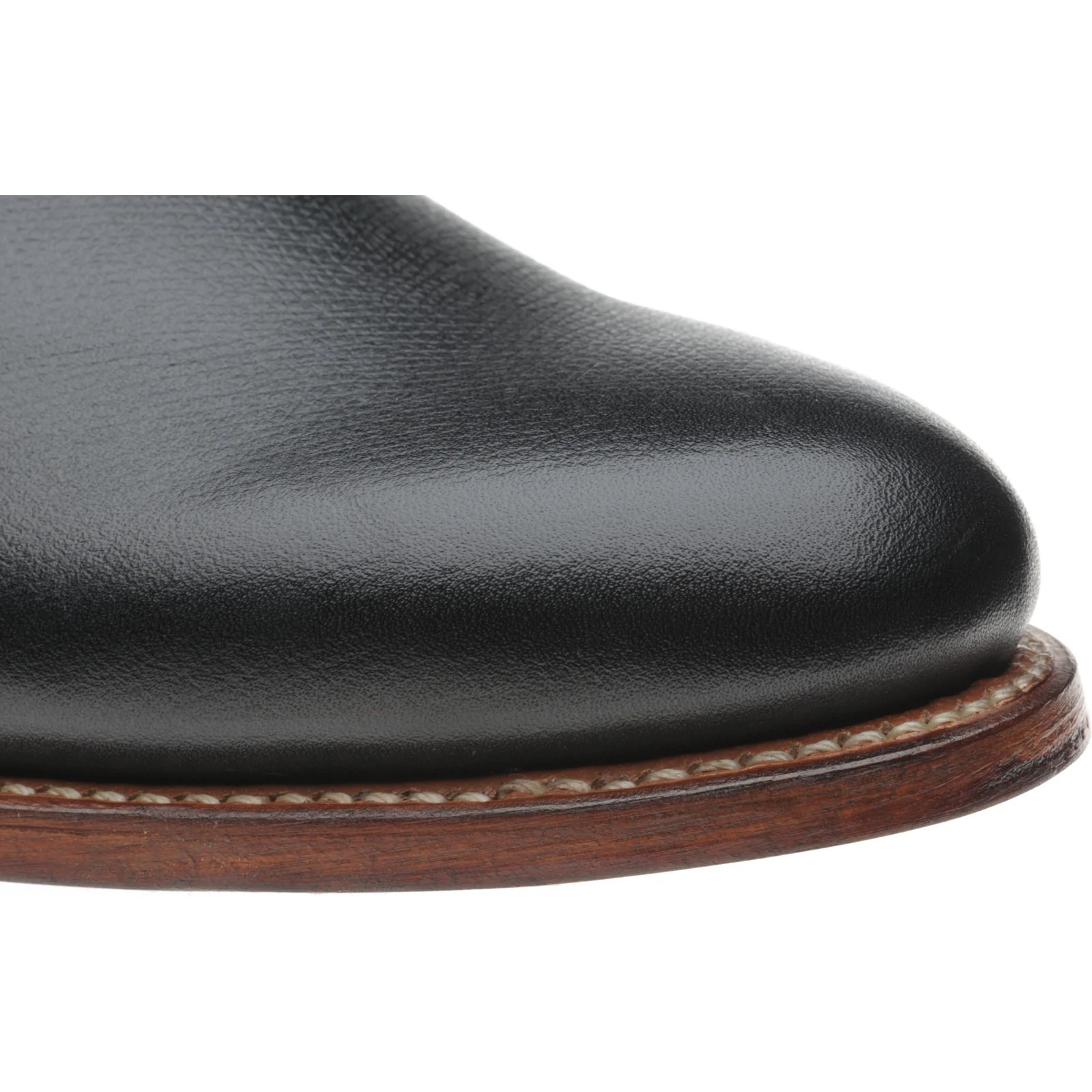 Herring Cosdon mens Chukka boots in black grain - Image 5