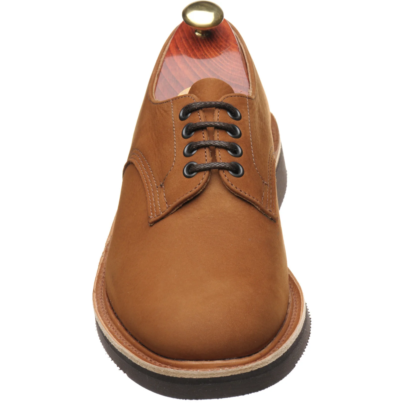 Herring Daniel mens rubber-soled Derby shoes in whiskey hydro nubuck - Image 2