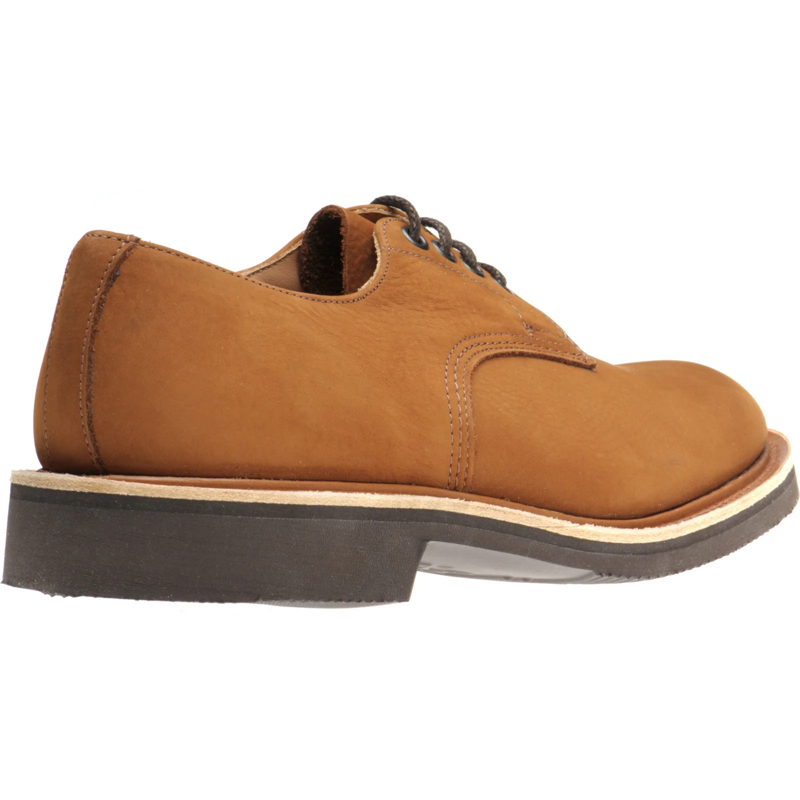 Herring Daniel mens rubber-soled Derby shoes in whiskey hydro nubuck - Image 4