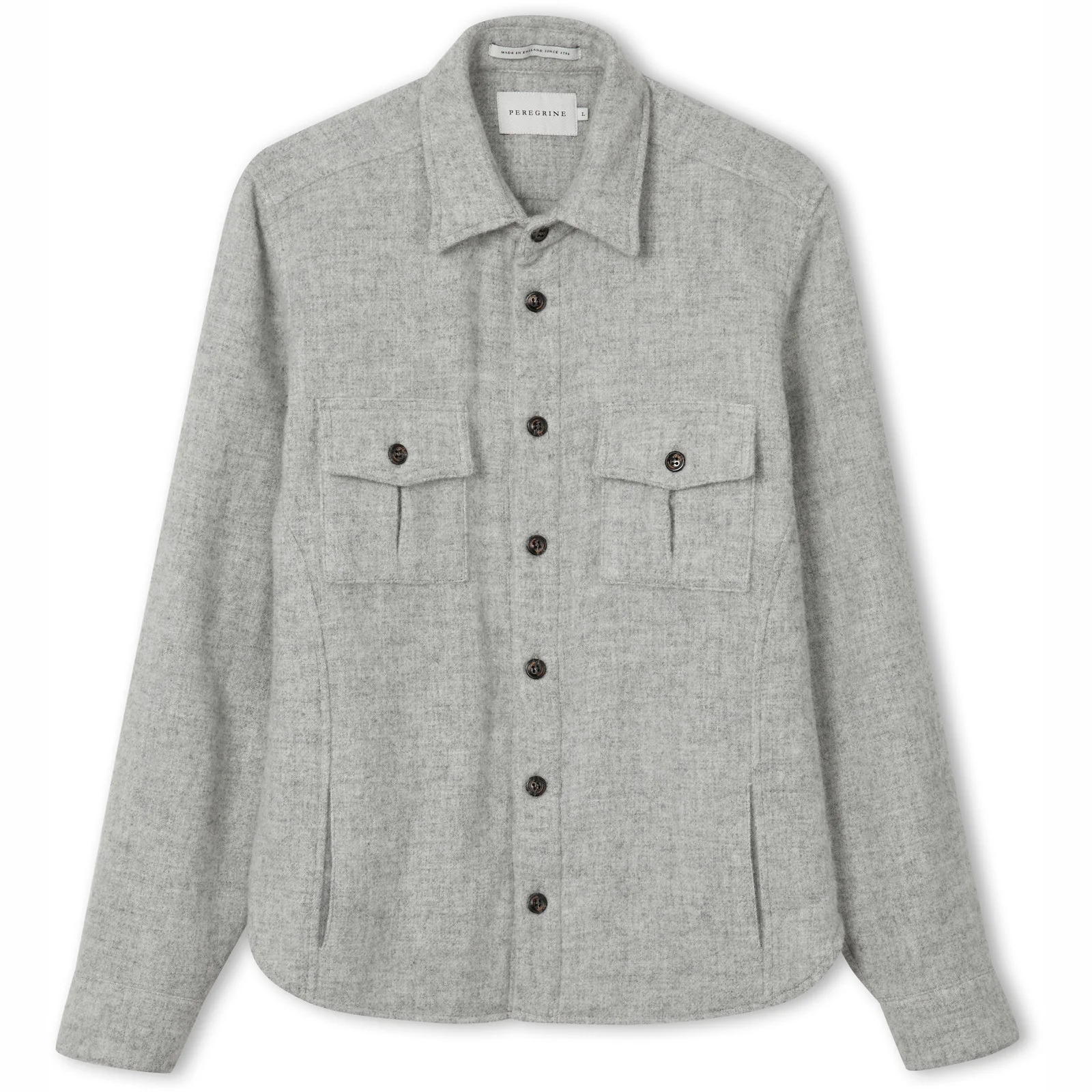 Herring Dexter Wool Over Shirt by Peregrine in light grey