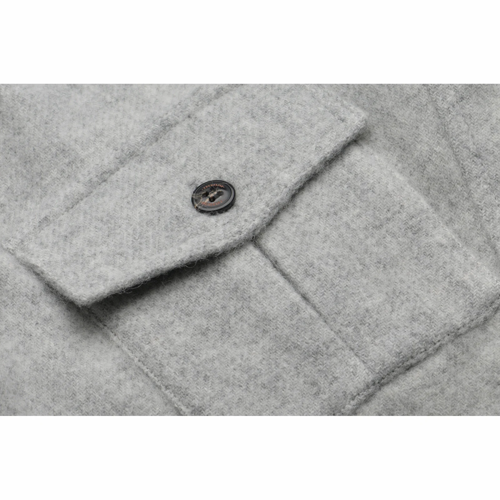 Herring Dexter Wool Over Shirt by Peregrine in light grey - Image 6