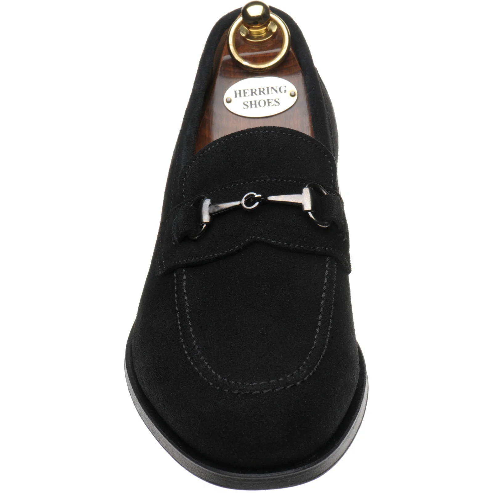 Herring Dillon II mens loafers in black suede - Image 2