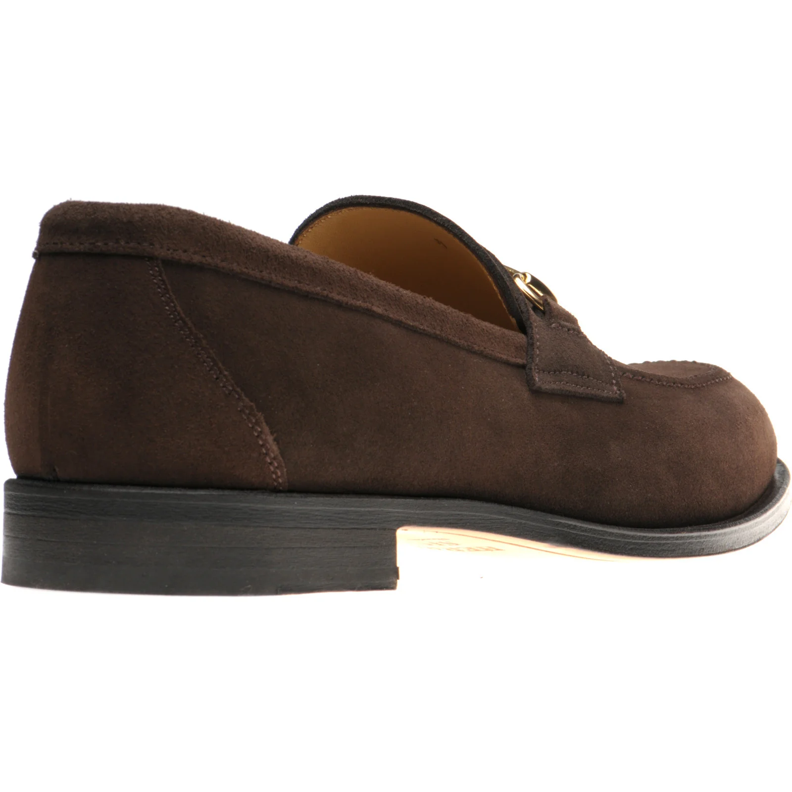 Herring Dillon II mens loafers in dark brown suede - Image 4