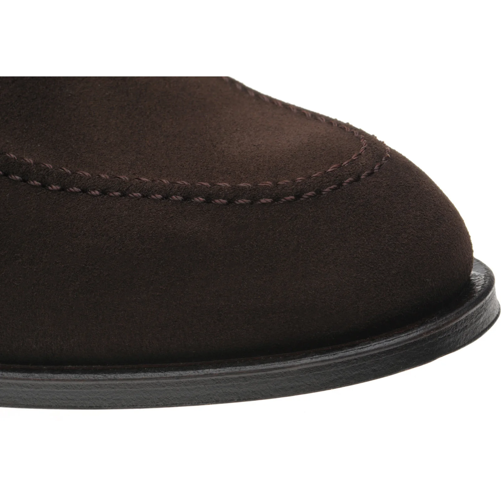 Herring Dillon II mens loafers in dark brown suede - Image 5