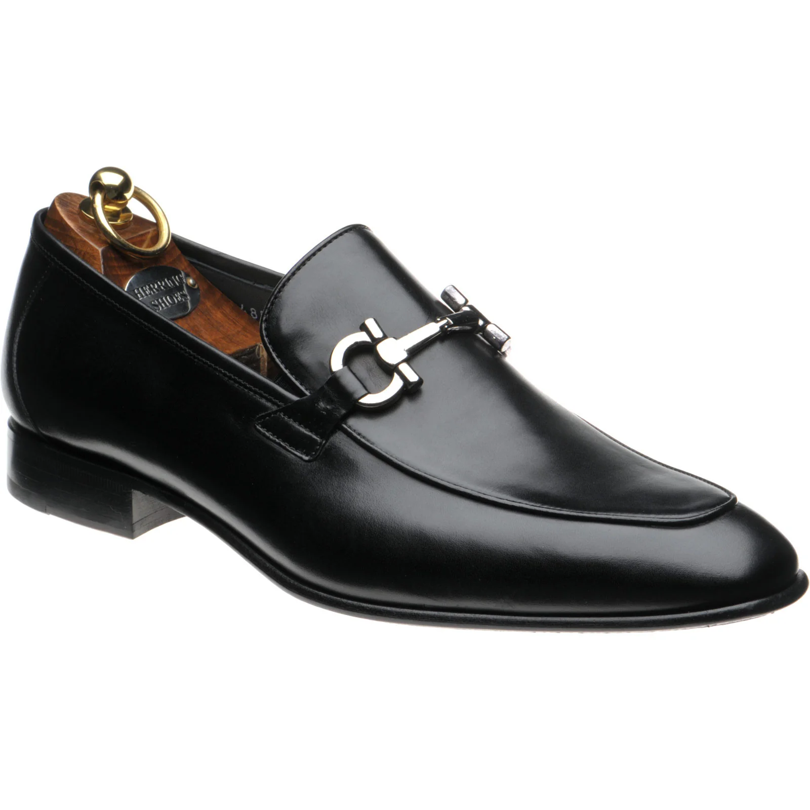 Herring Dillon mens loafers in black calf