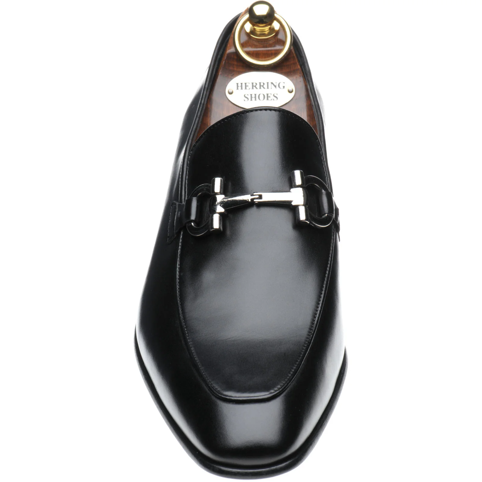 Herring Dillon mens loafers in black calf (second) - Image 2