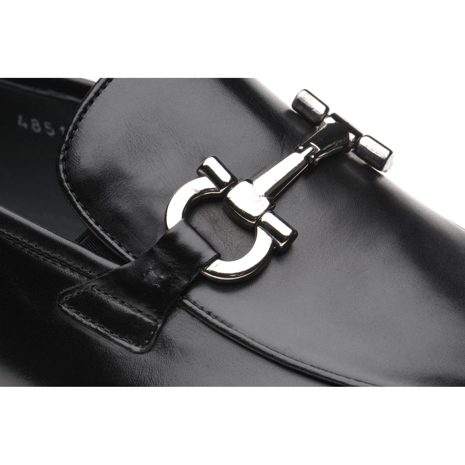 Herring Dillon mens loafers in black calf (second) - Image 4