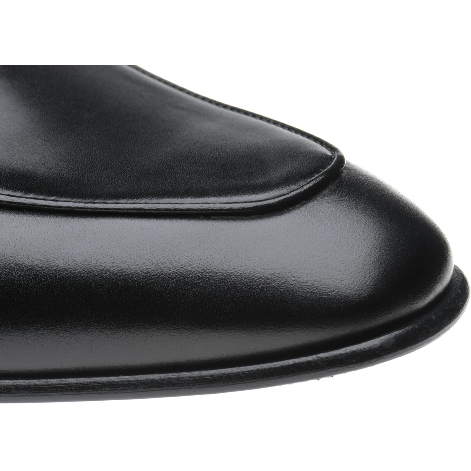 Herring Dillon mens loafers in black calf (second) - Image 5
