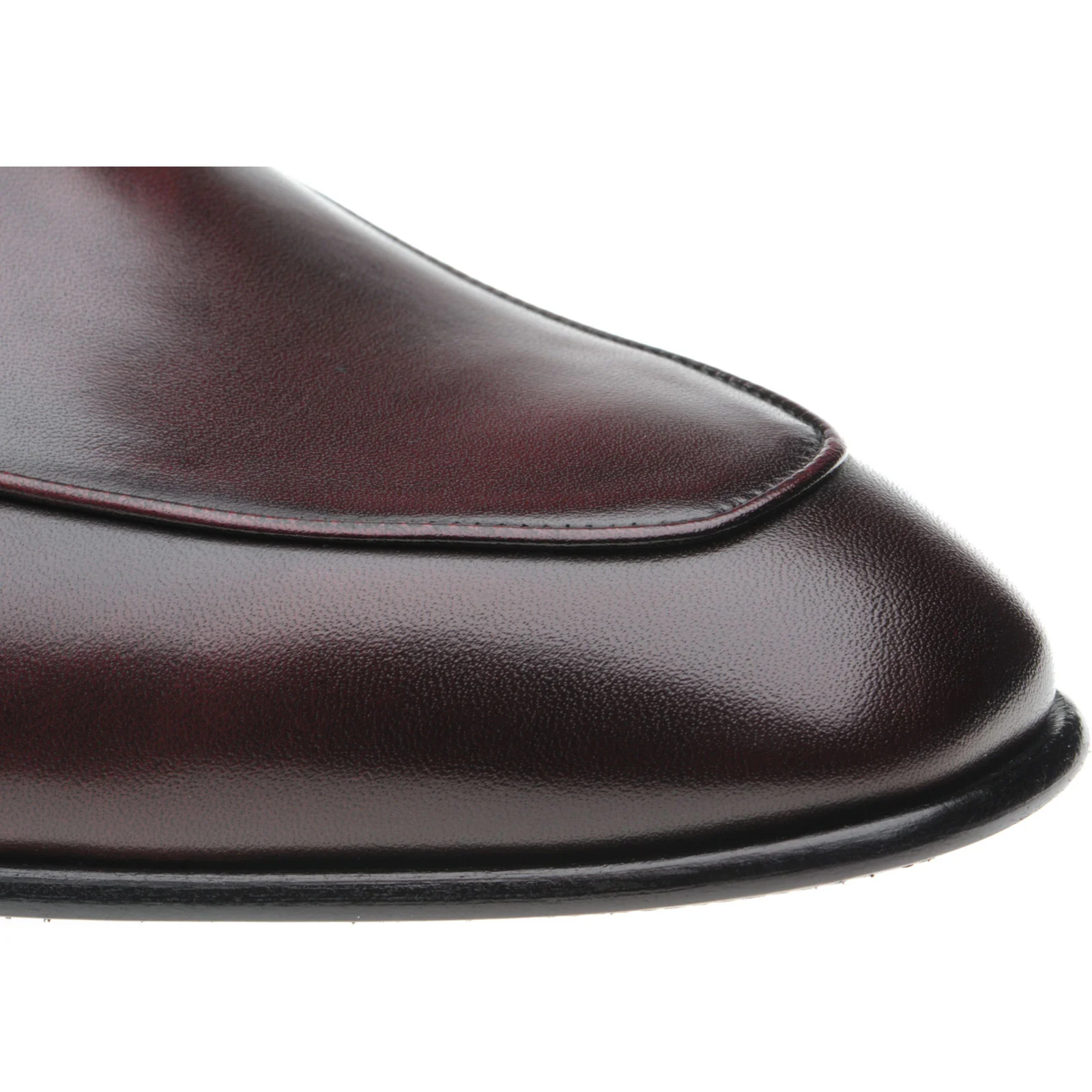 Herring Dillon mens loafers in burgundy calf - Image 5