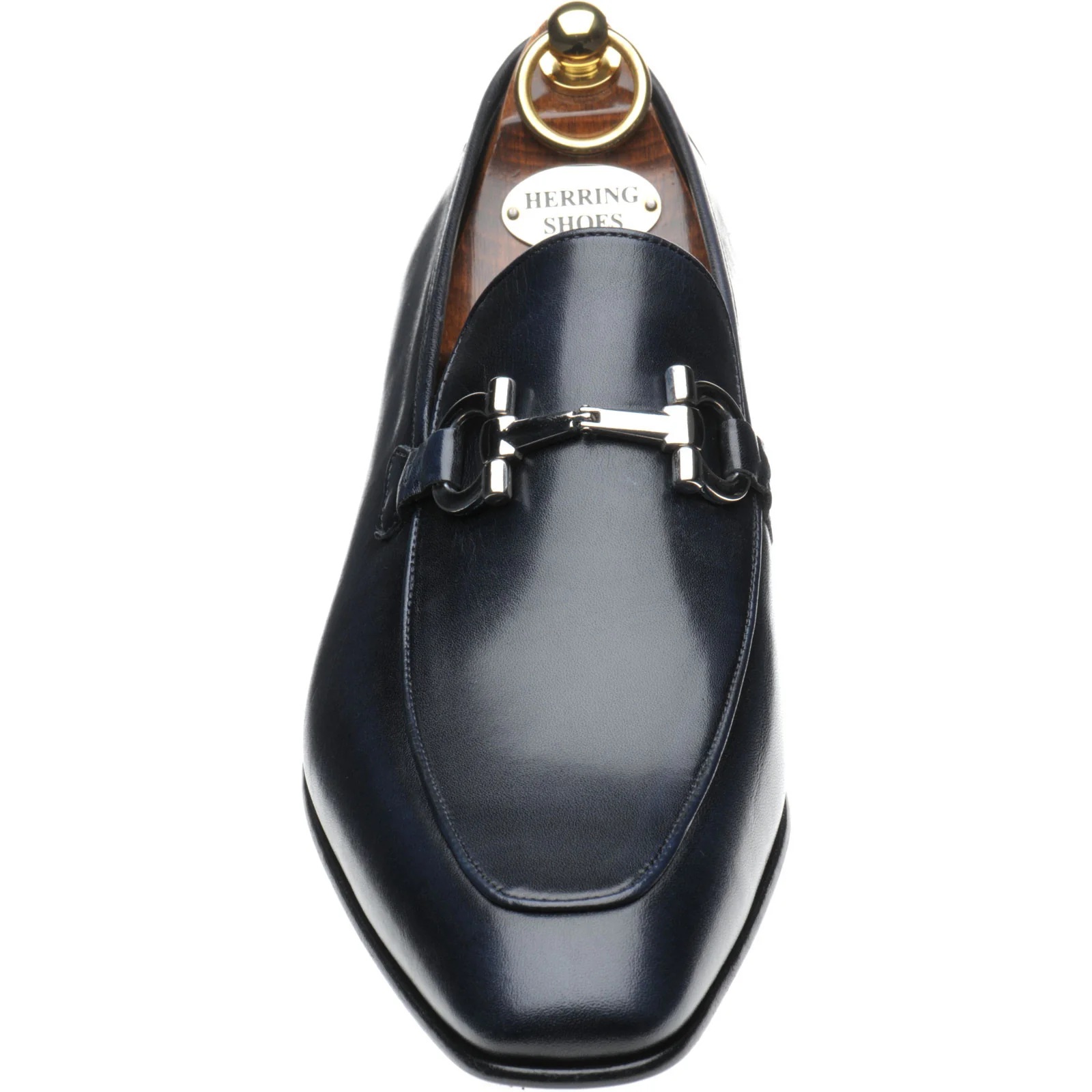 Herring Dillon mens loafers in navy calf - Image 2