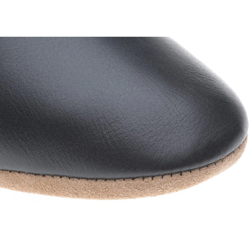 Herring Duke mens slippers in black calf - Image 5