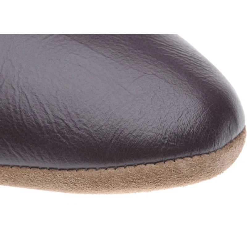 Herring Duke mens slippers in wine calf - Image 5