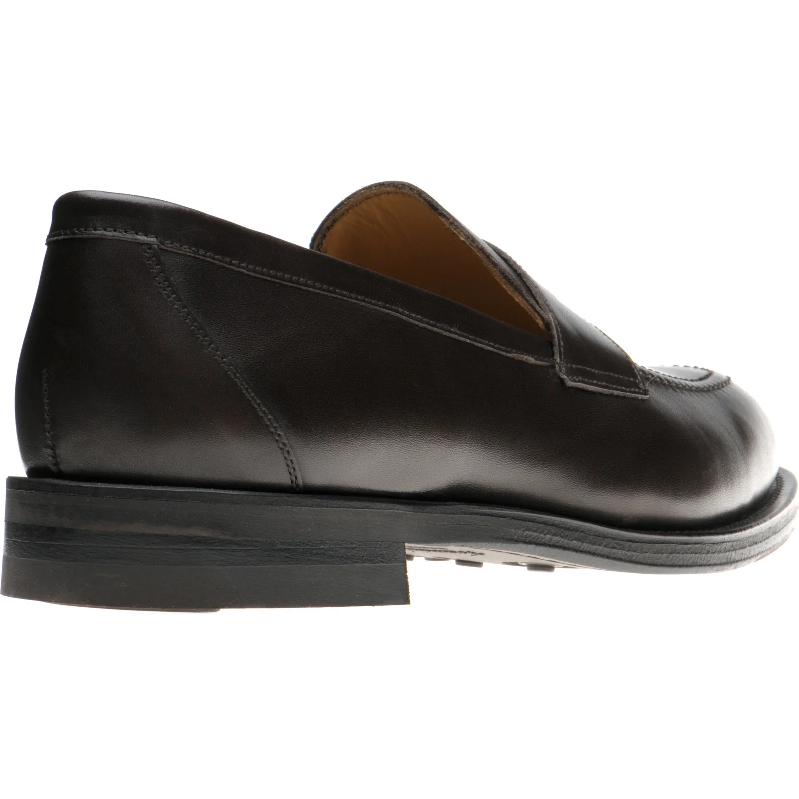 Herring Dunham II Rubber mens rubber-soled loafers in dark brown calf (second) - Image 4