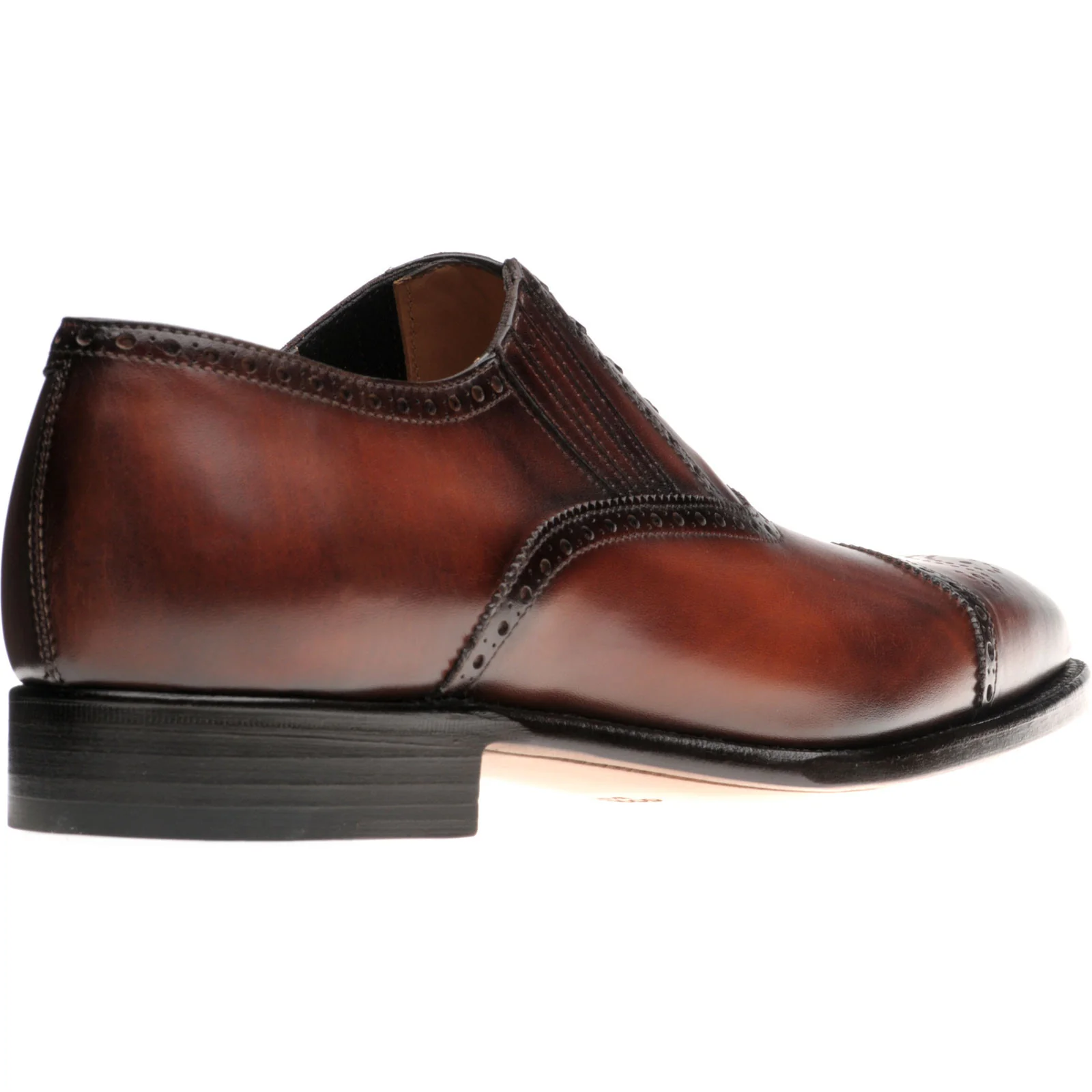 Herring Dunkeld mens semi-brogues in rosewood calf - Image 4