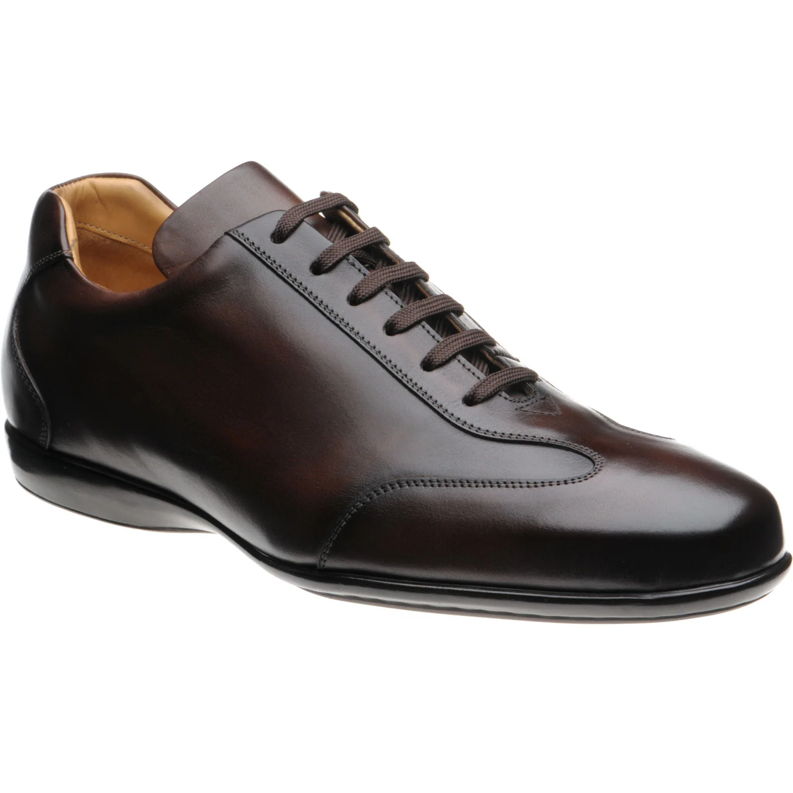 Herring Duxford mens trainers in brown calf