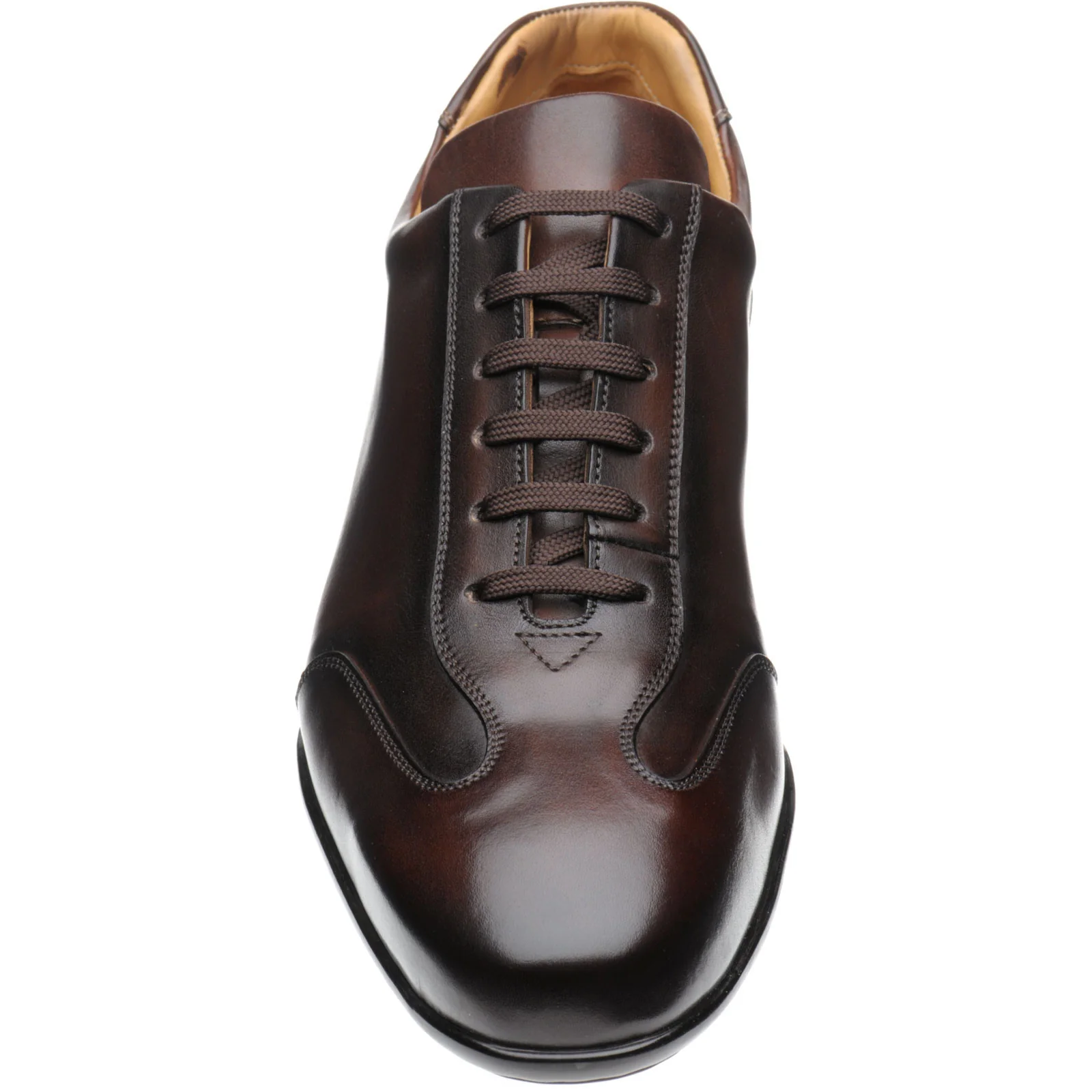 Herring Duxford mens trainers in brown calf - Image 2