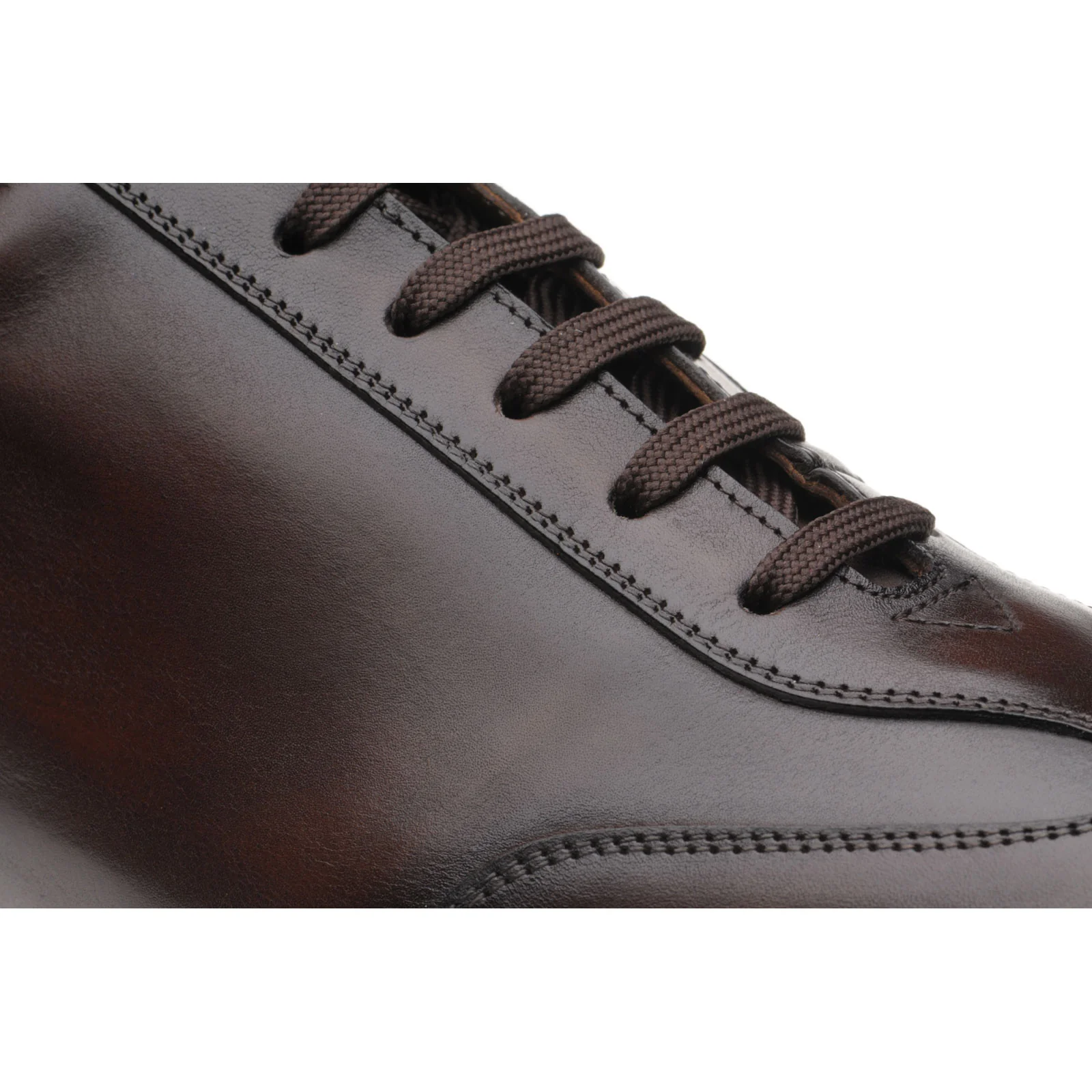 Herring Duxford mens trainers in brown calf - Image 4