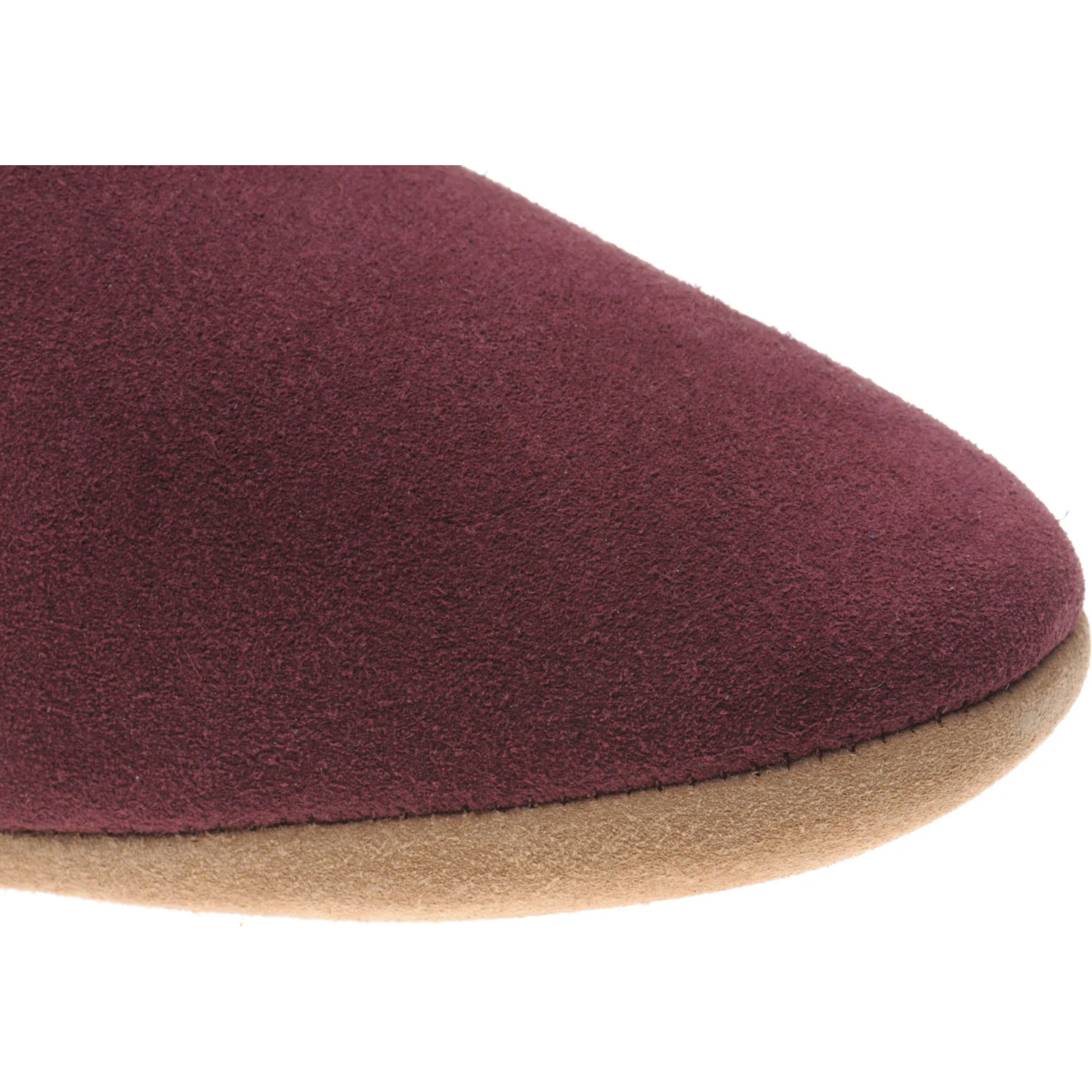 Herring Earl mens slippers in wine suede - Image 5