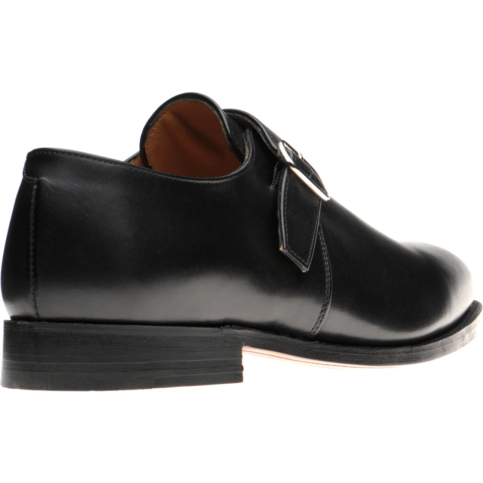 Herring Edgbaston mens monk shoes in black calf - Image 4