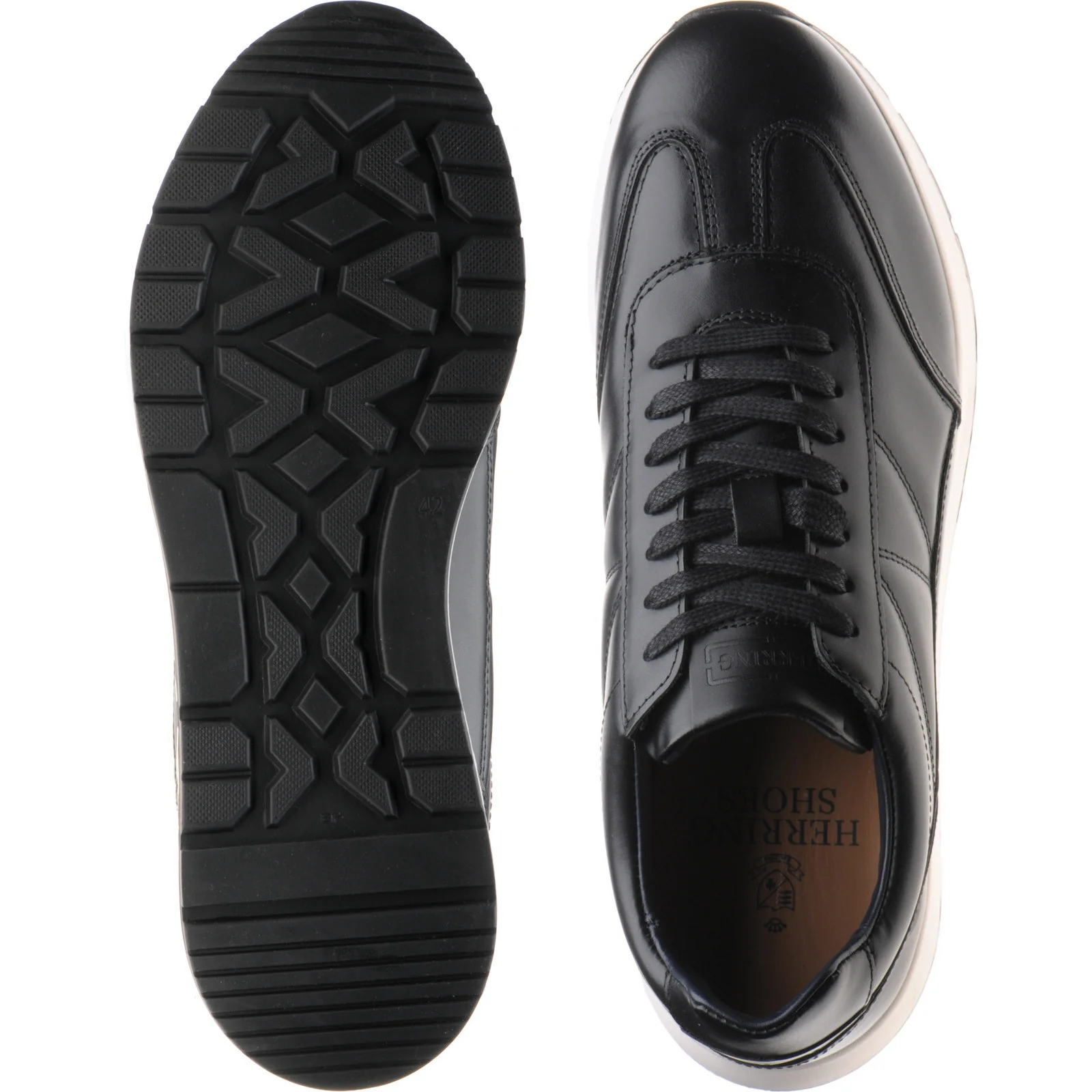 Herring Elan mens rubber-soled in black calf - Image 3