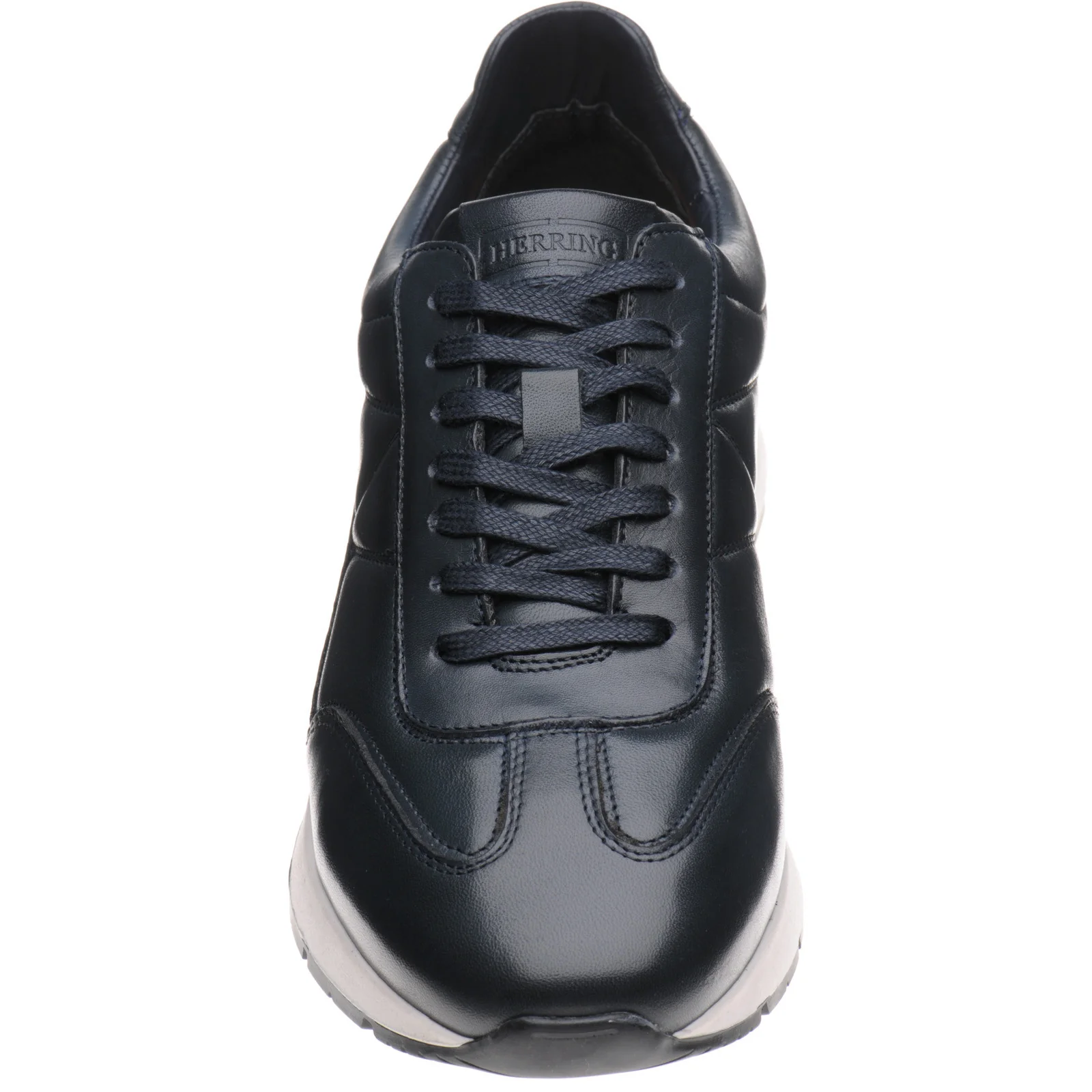Herring Elan mens rubber-soled in navy calf - Image 2