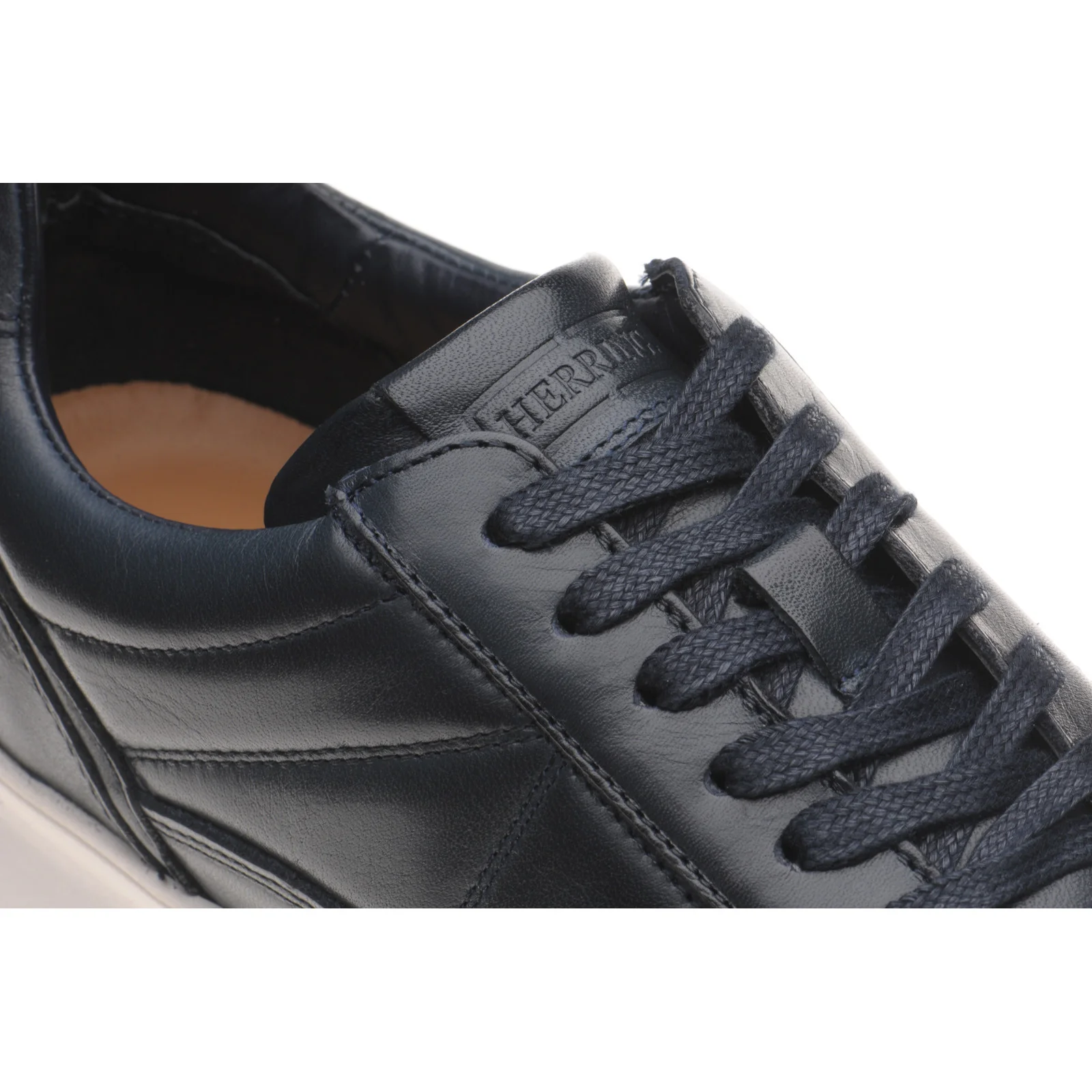 Herring Elan mens rubber-soled in navy calf - Image 5