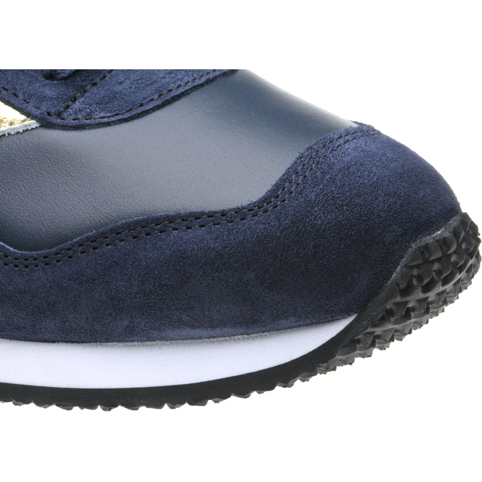 Herring Ensign Trainer mens rubber-soled trainers in blue suede and navy calf - Image 5