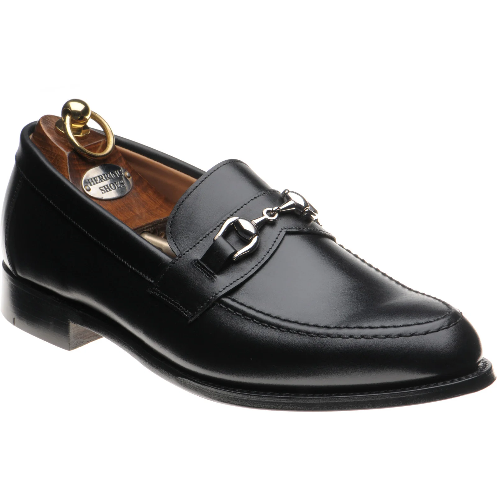 Herring Esher mens loafers in black calf
