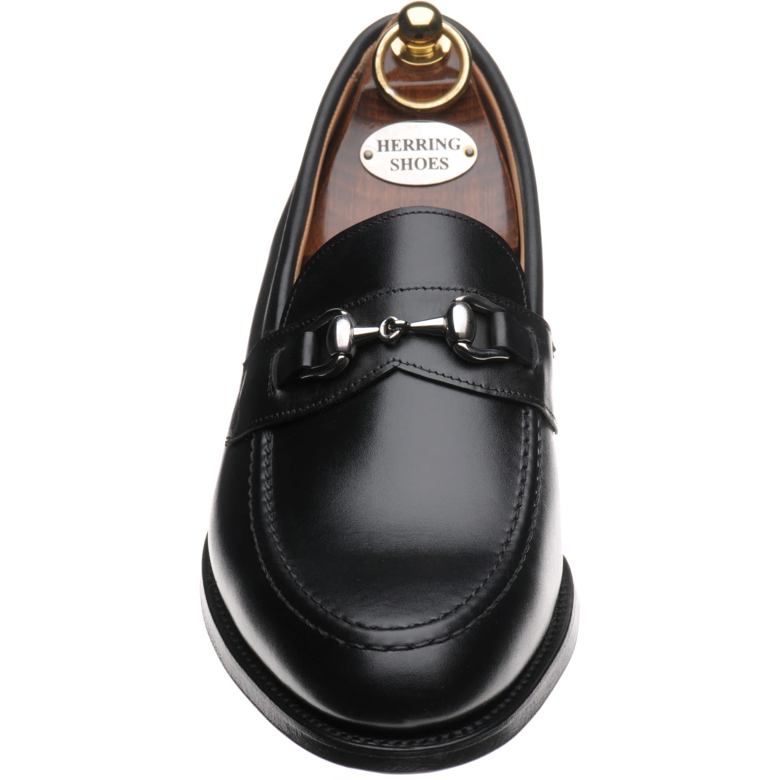 Herring Esher mens loafers in black calf - Image 2