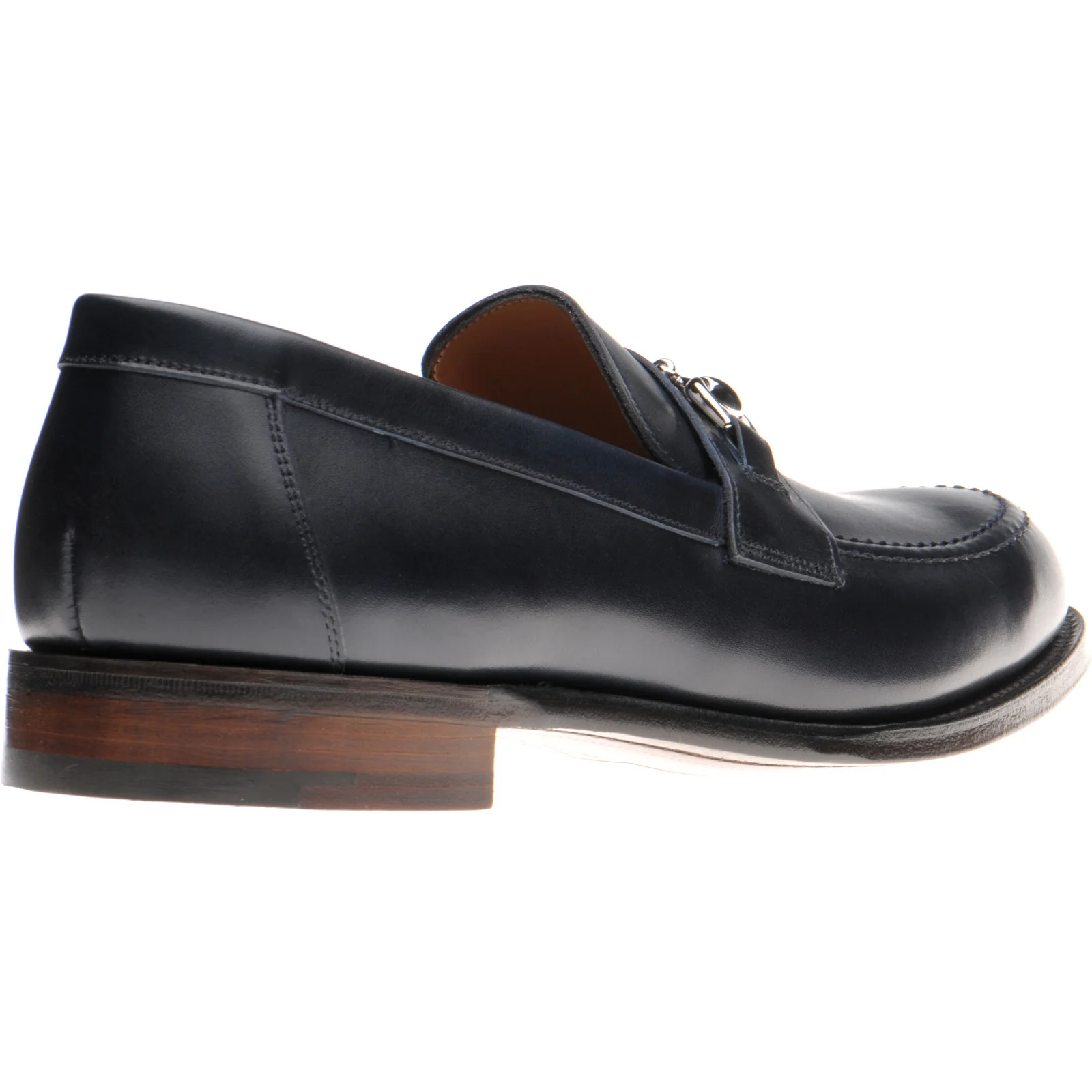 Herring Esher mens loafers in navy calf - Image 4