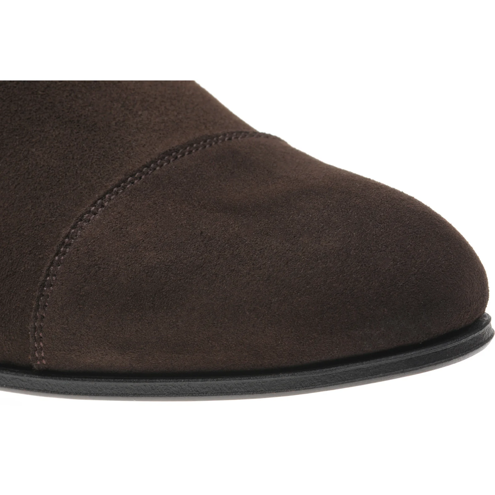 Herring Euston mens Oxfords in dark brown suede - Image 5