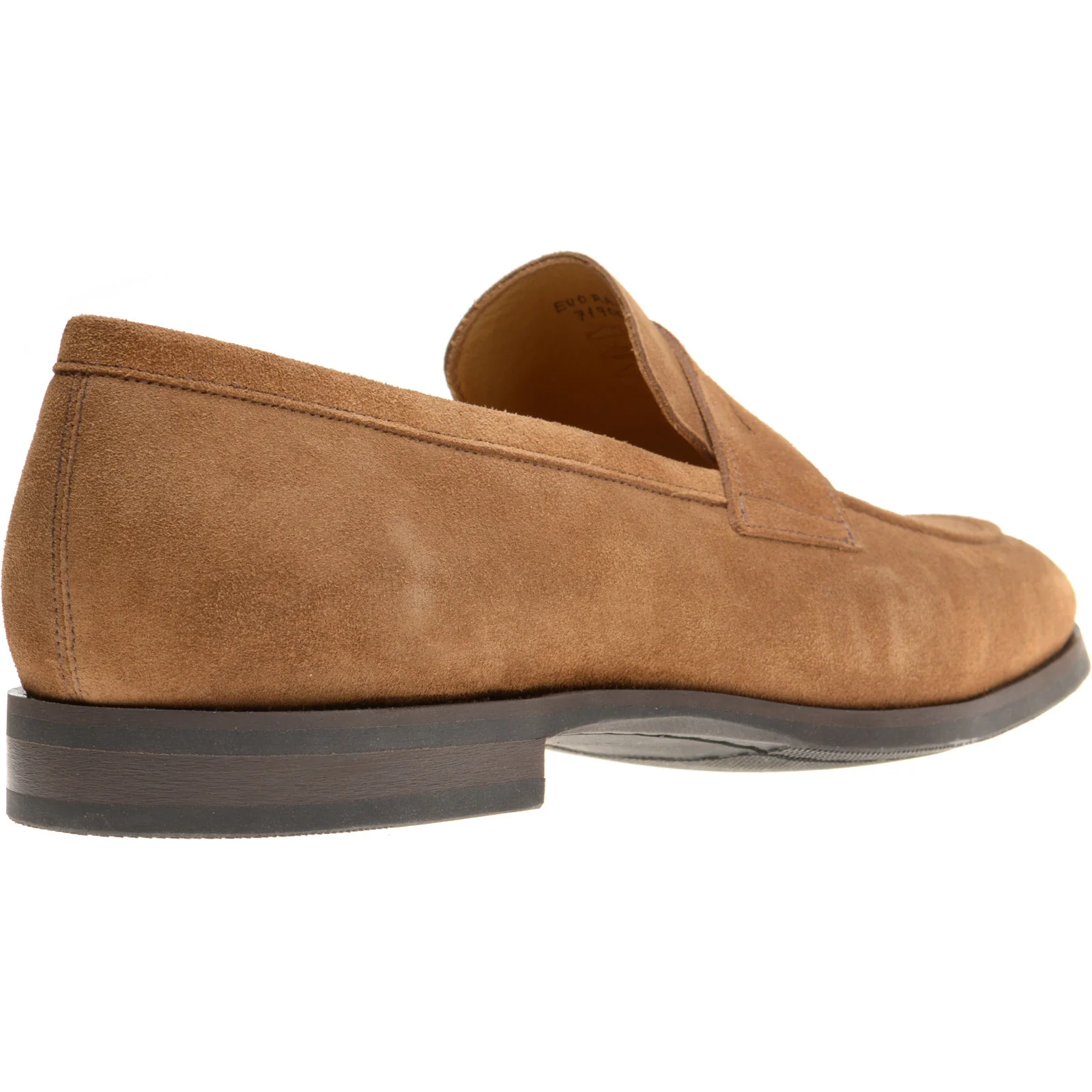 Herring Evora mens rubber-soled loafers in tan suede - Image 4