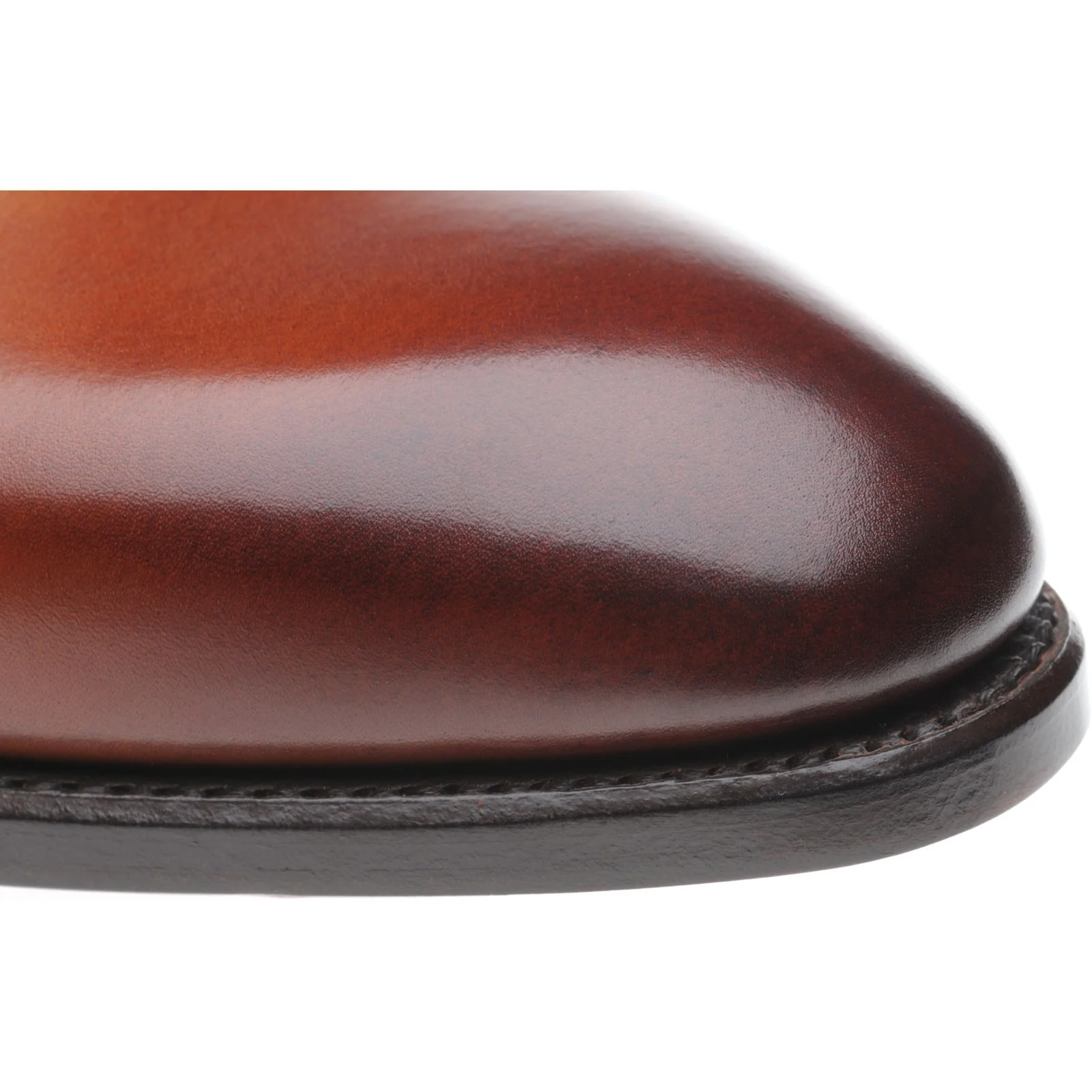 Herring Faversham mens double monk shoes in chestnut and navy - Image 5