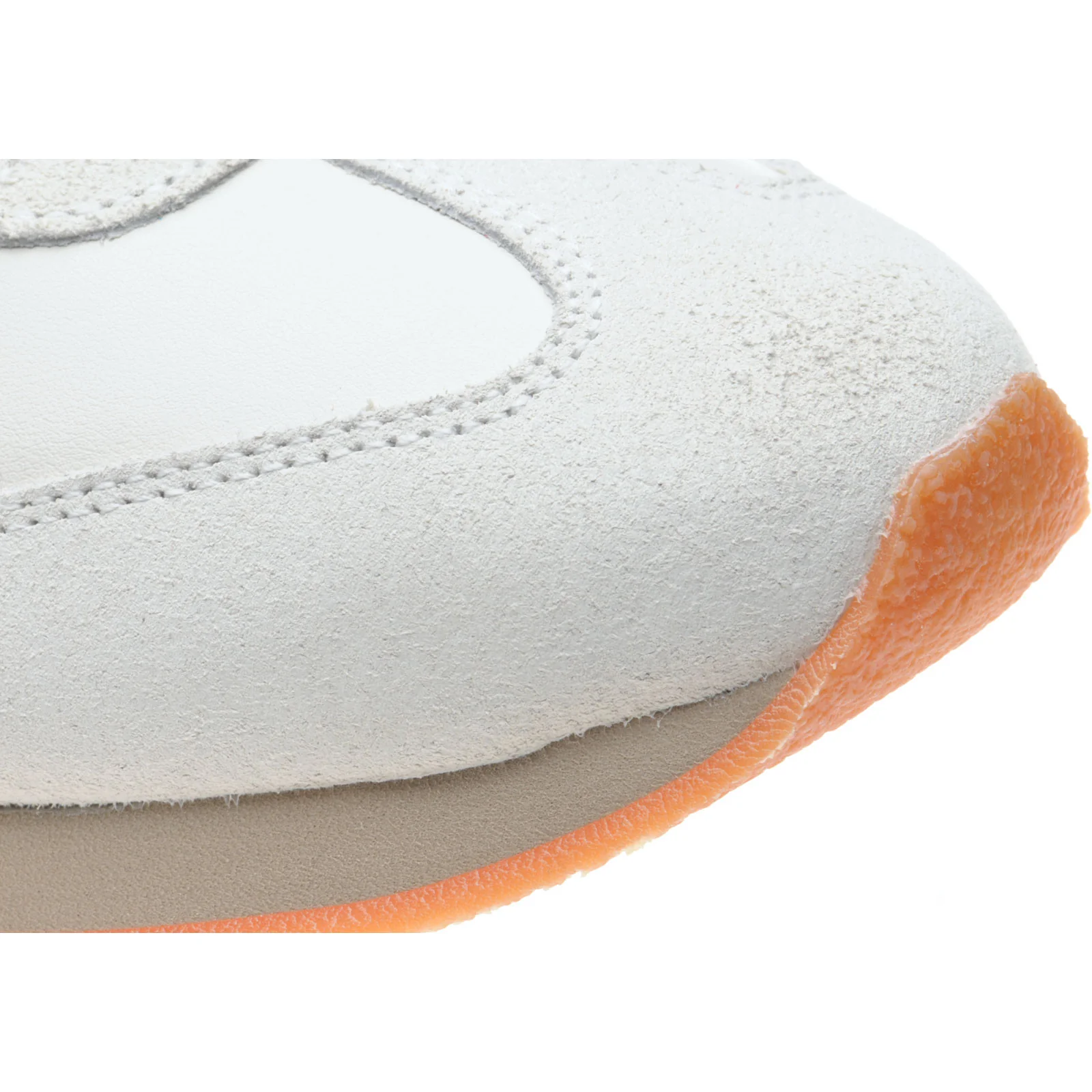 Herring Fierce Trainer mens rubber-soled trainers in white calf and stone suede - Image 5