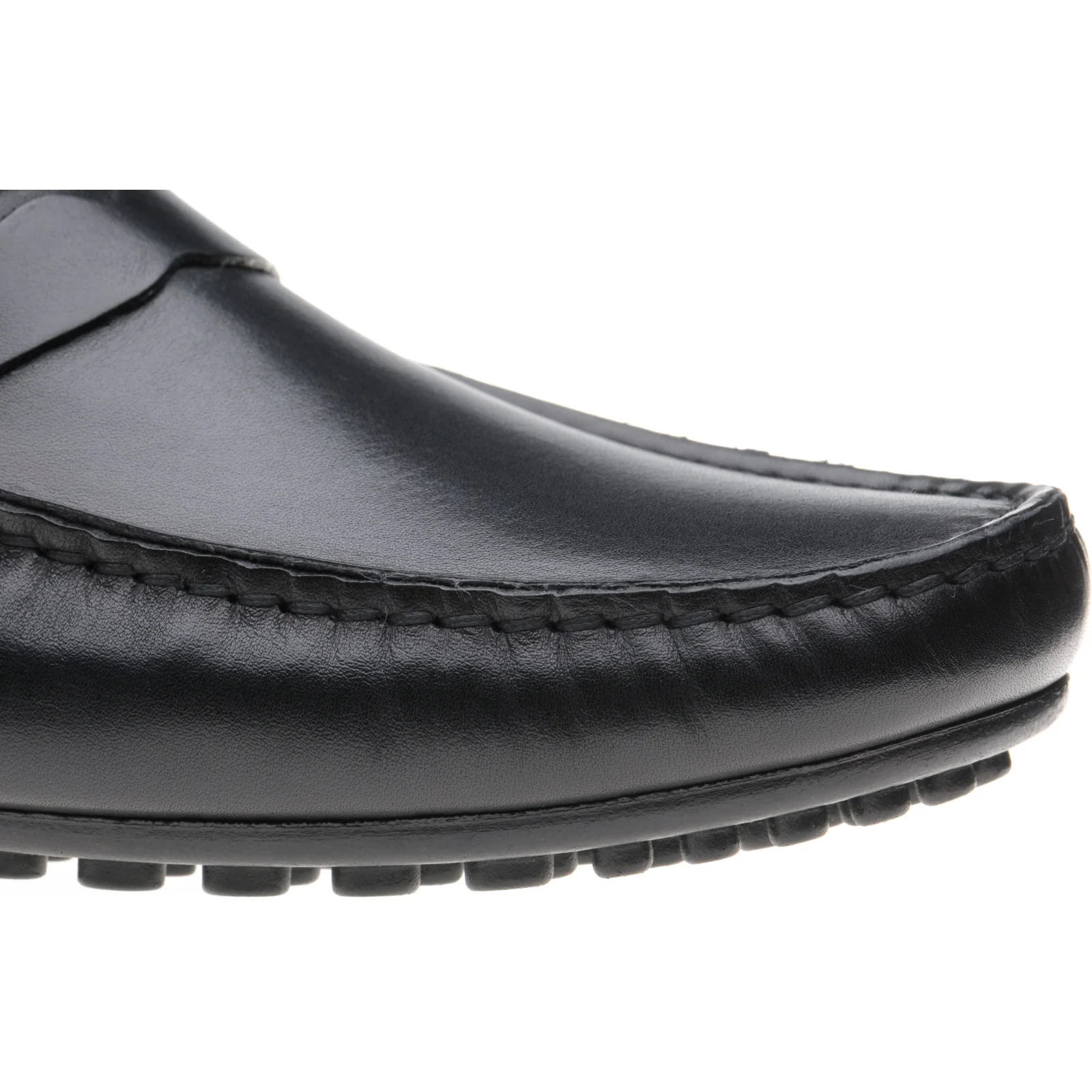 Herring Fiorano mens rubber-soled loafers in navy handpainted - Image 5