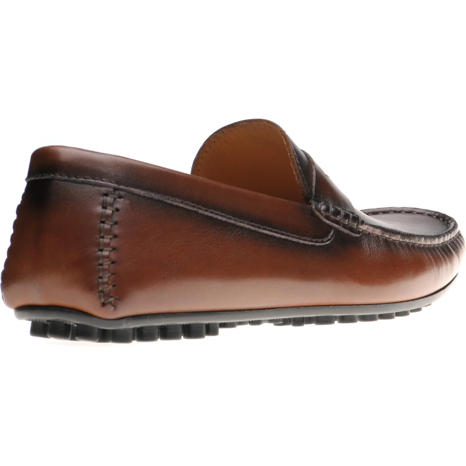 Herring Fiorano mens rubber-soled loafers in tan handpainted - Image 4