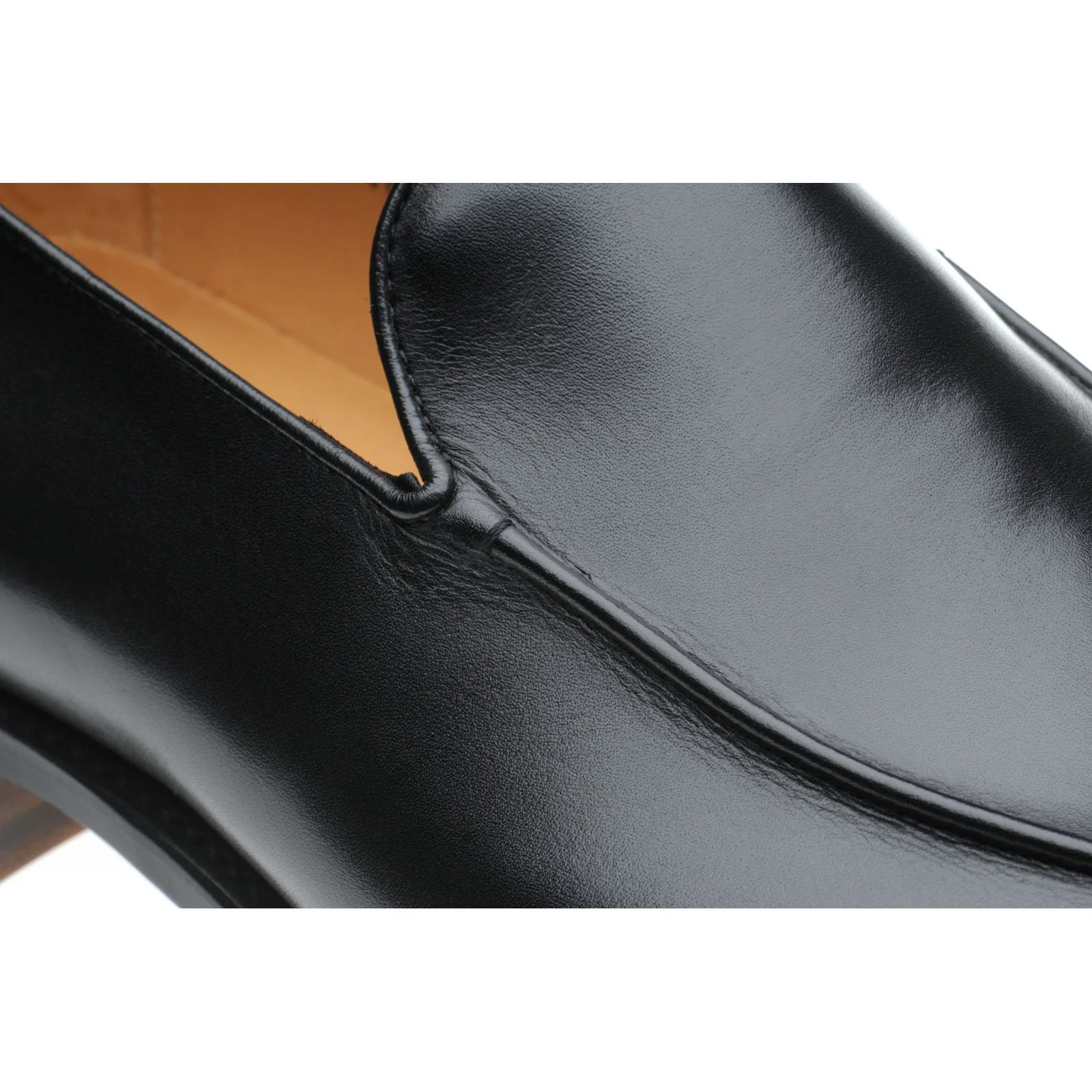 Herring Fleming mens loafers in black calf (second) - Image 4
